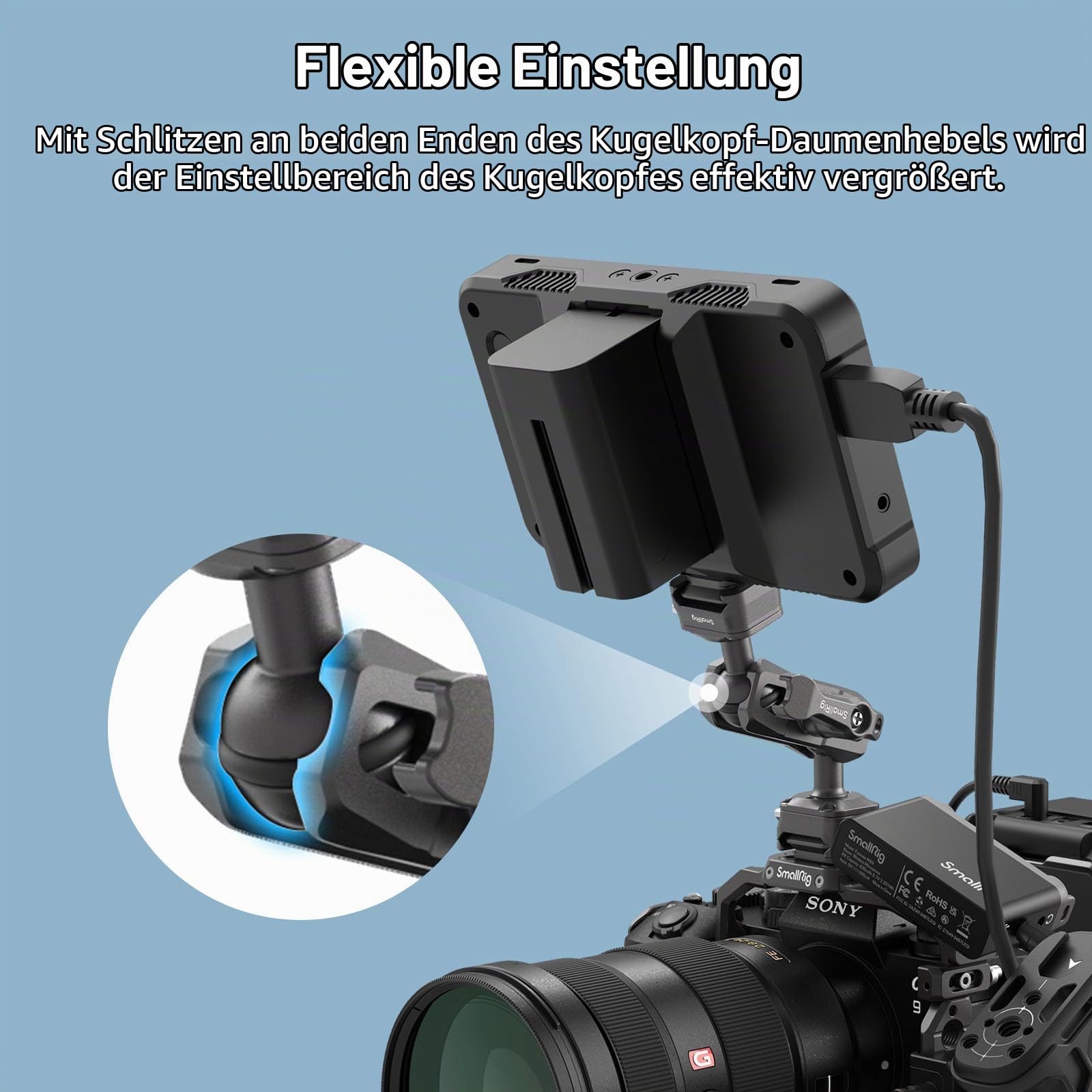 smallrig-hawklock-h21-4488-quick-release-magic-arm-mit-360-kugelkopf image 7