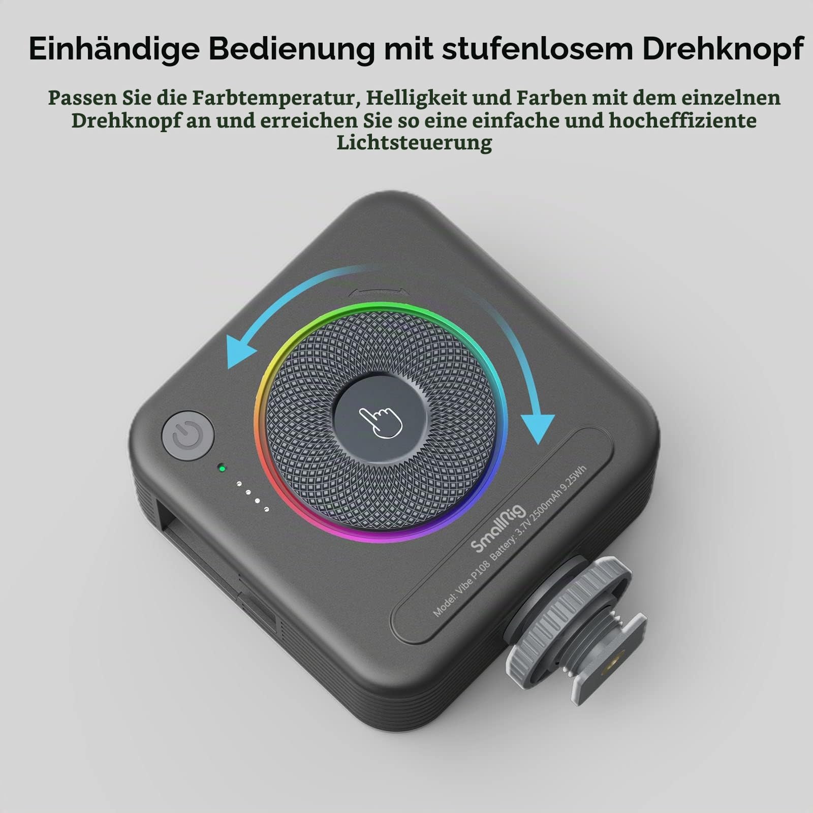 smallrig-vibe-p108-rgb-videoleuchte-2700k-6500k-mit-2500mah-akku image 3