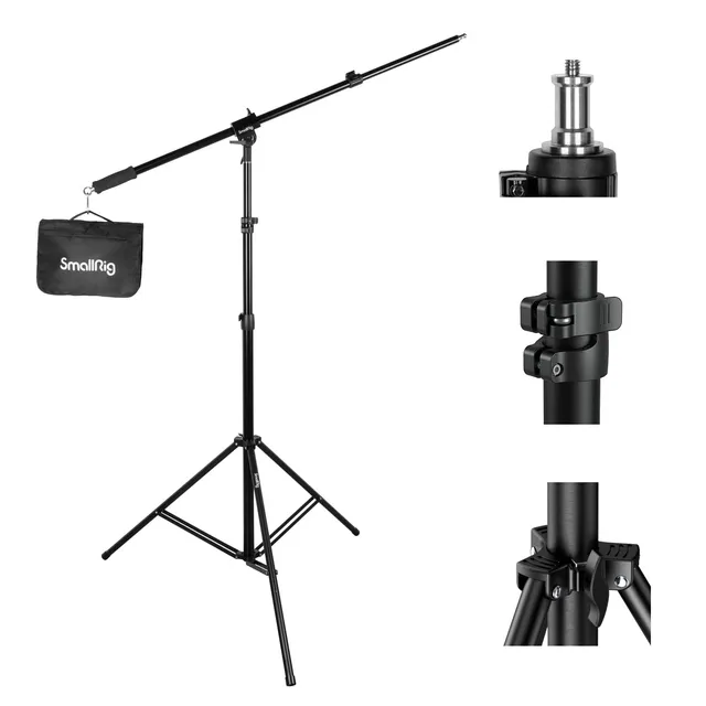 smallrig-3737-ra-s280a-aluminium-lichtstativ-280-cm-mit-170-cm-haltearm-bis-5-kg image 1