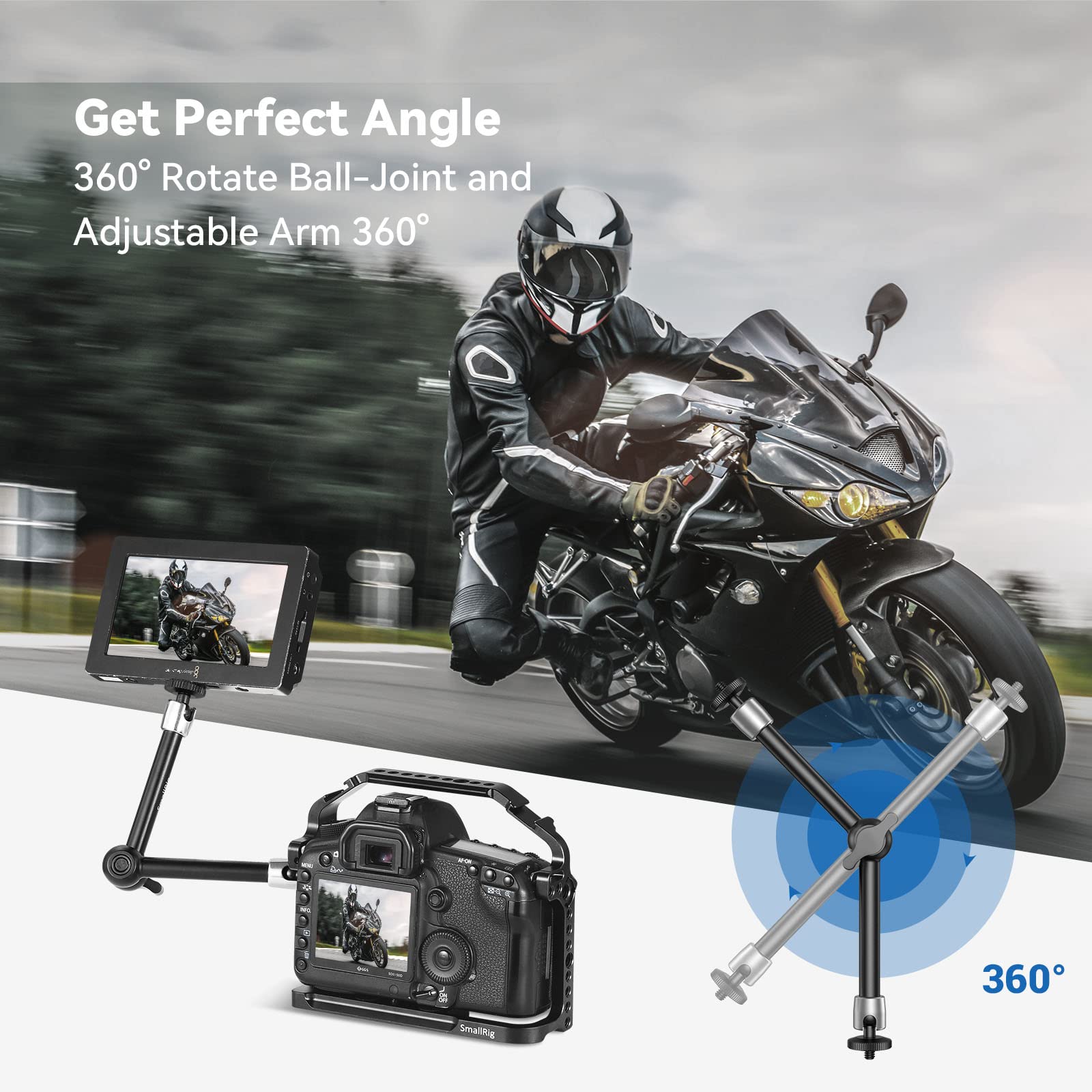 smallrig-2066b-magic-arm-9-8-zoll-f-r-monitor-bis-2-5-kg image 5