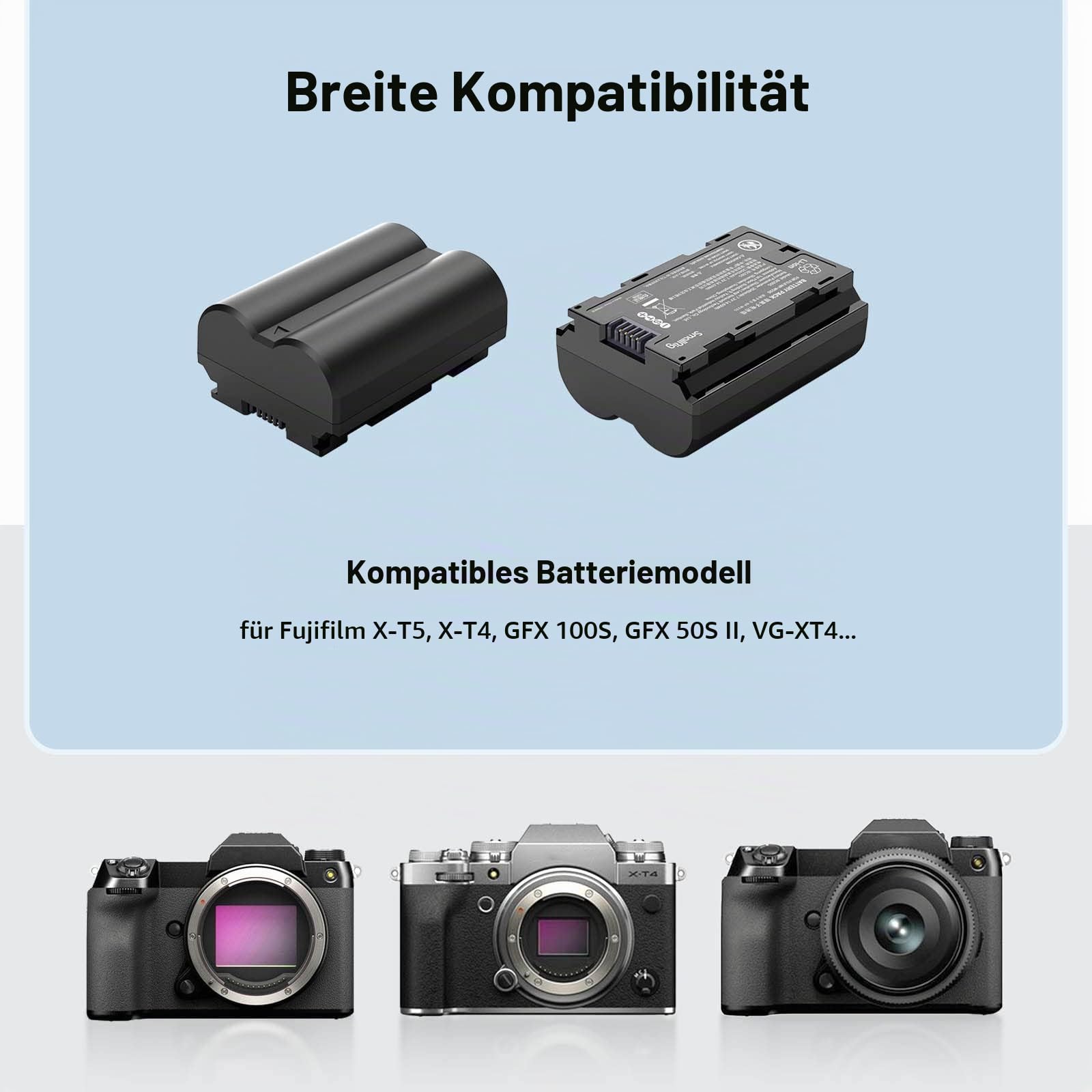 smallrig-3822-np-w235-akku-set-2x-2040mah-mit-lcd-dual-ladeger-t-f-r-fujifilm image 3