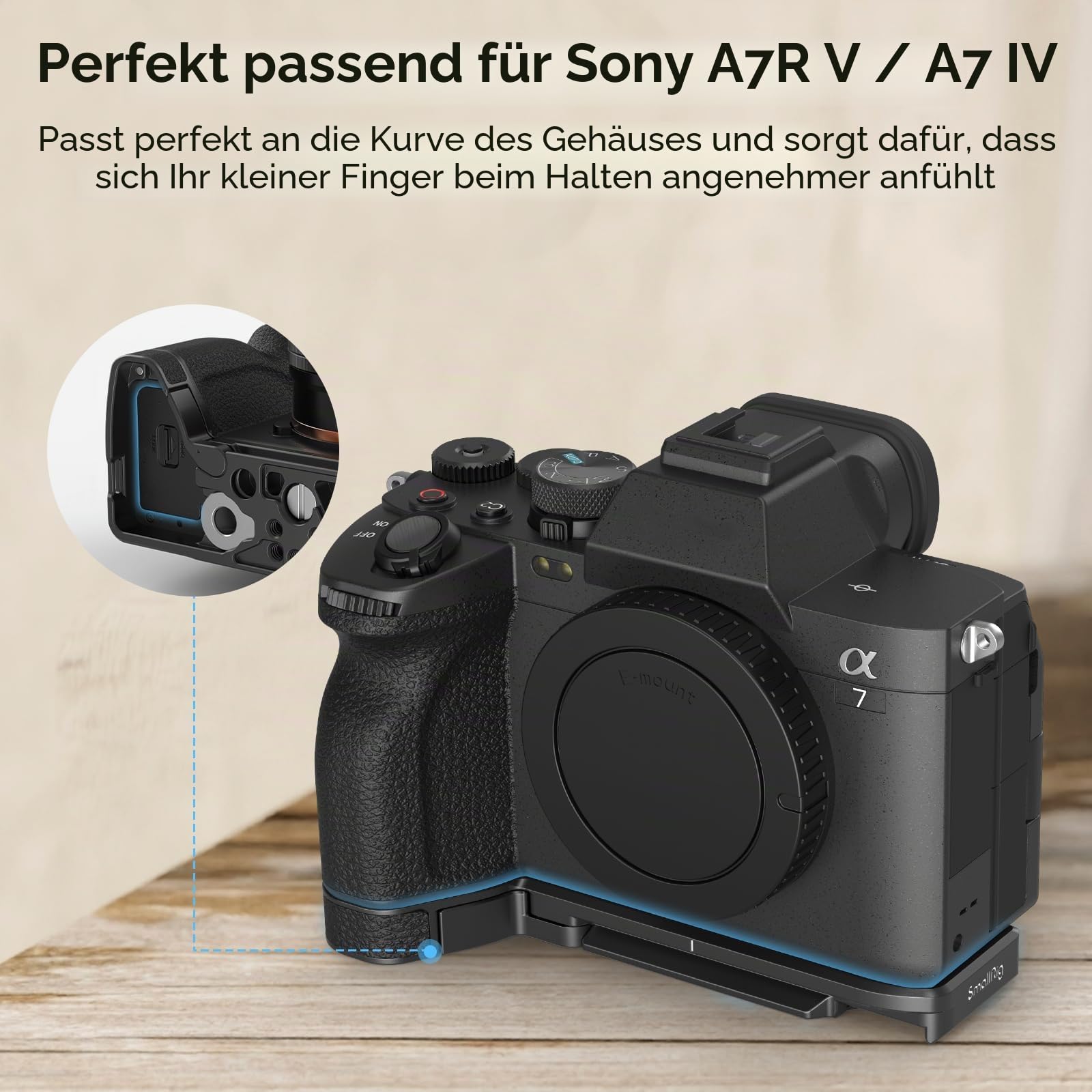 smallrig-baseplate-3666b-f-r-sony-a7-v-a7-iv-a7r-v-a7s-iii-mit-arca-swiss image 2