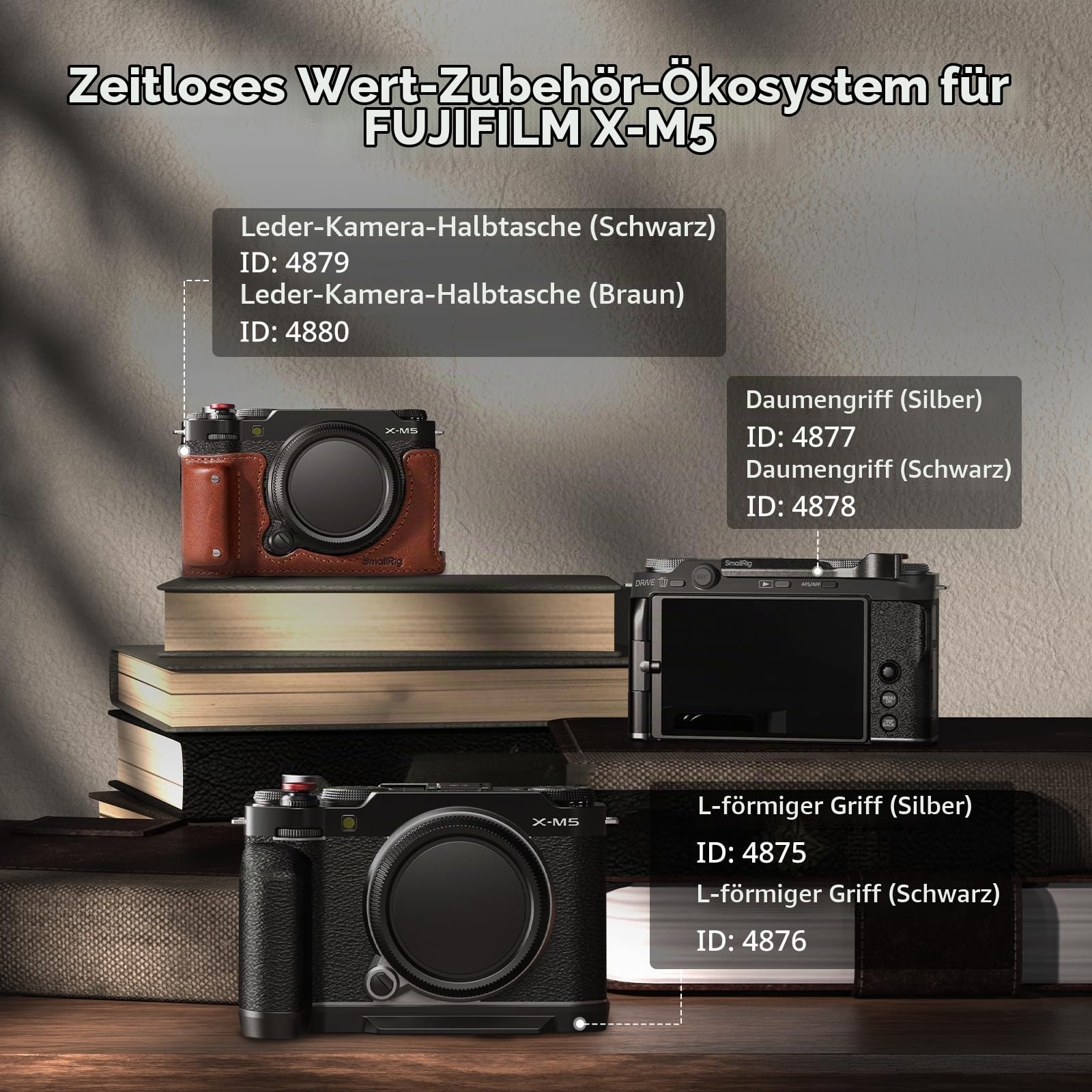 smallrig-4877b-daumengriff-blitzschuhabdeckung-silber-f-r-fujifilm-x-m5 image 6