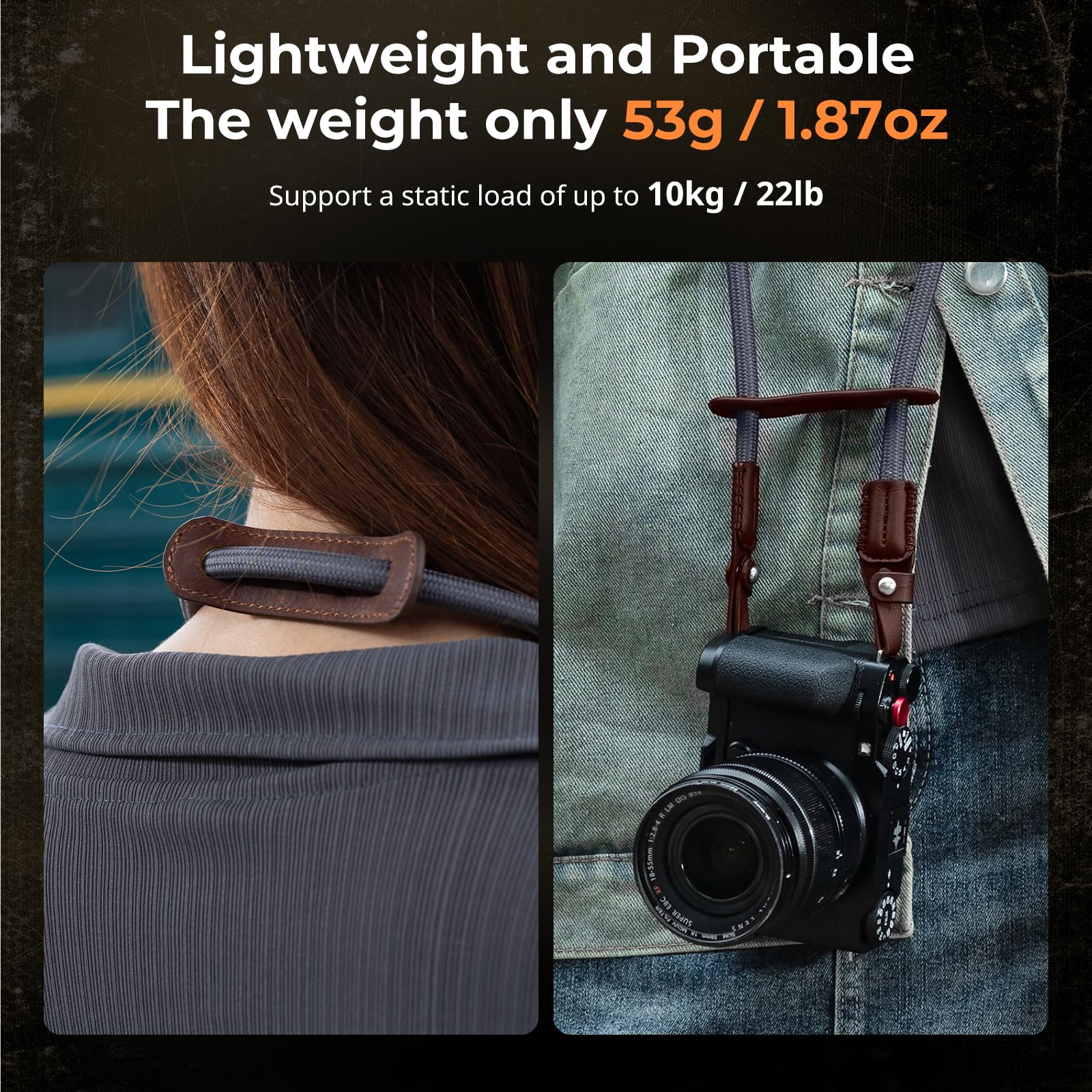 smallrig-shoulder-strap-kameragurt-geflochten-mit-lederpolster-und-o-ring image 2