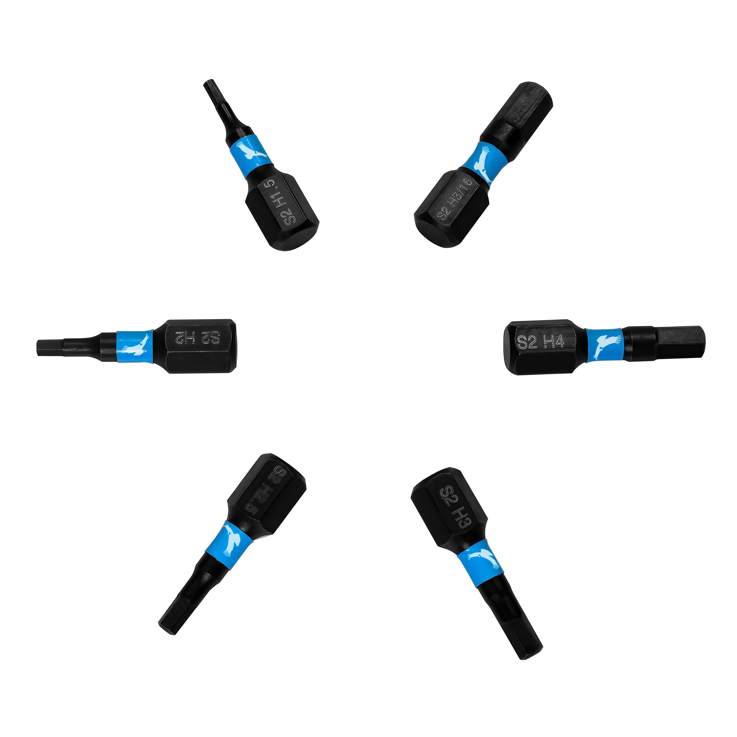 kondor-blue-25mm-hex-bit-pack-6-teilig-sechskant-bits image 3