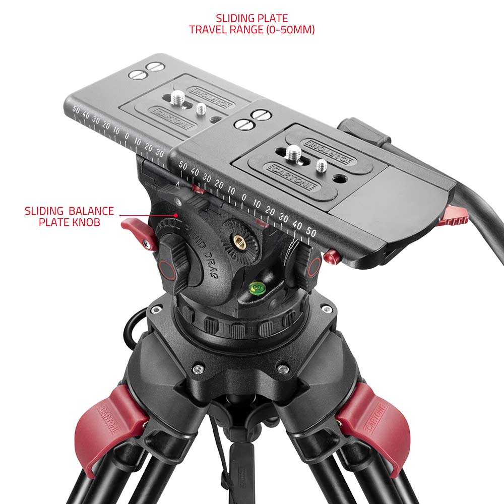 shape-focus-12-fluid-head-stativ-mit-red-lock-beinen-mid-level-spreader image 5