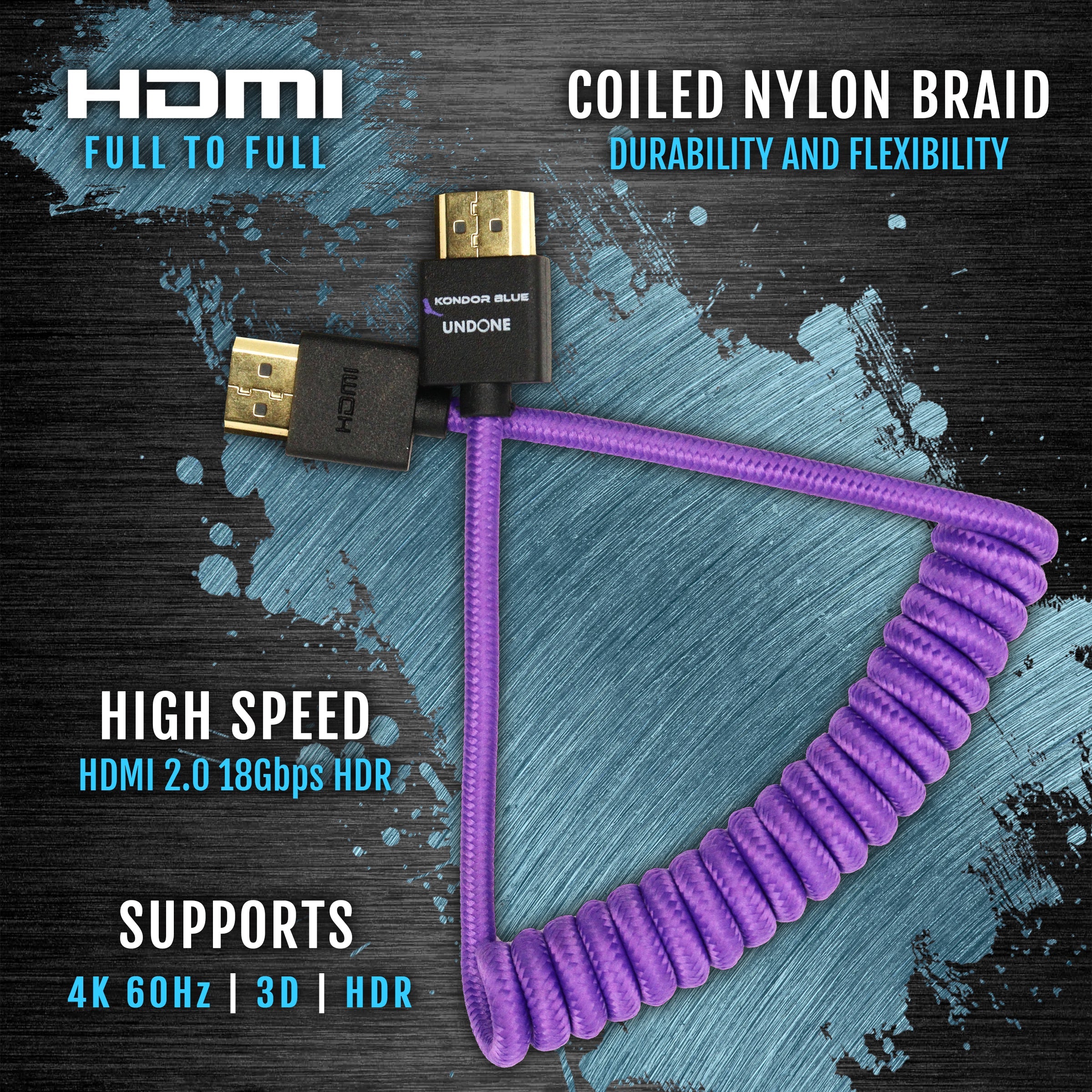 kondor-blue-gerald-undone-mk2-hdmi-kabel-12-24-spiralkabel-lila image 4