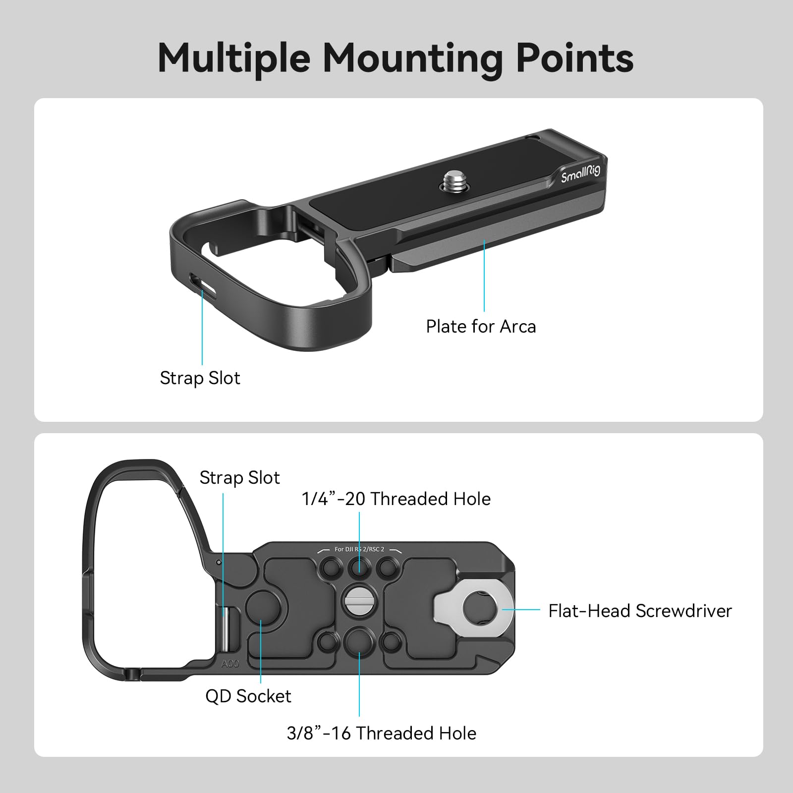 smallrig-4338-baseplate-f-r-sony-alpha-6700-mit-arca-swiss-schnellwechselplatte image 2