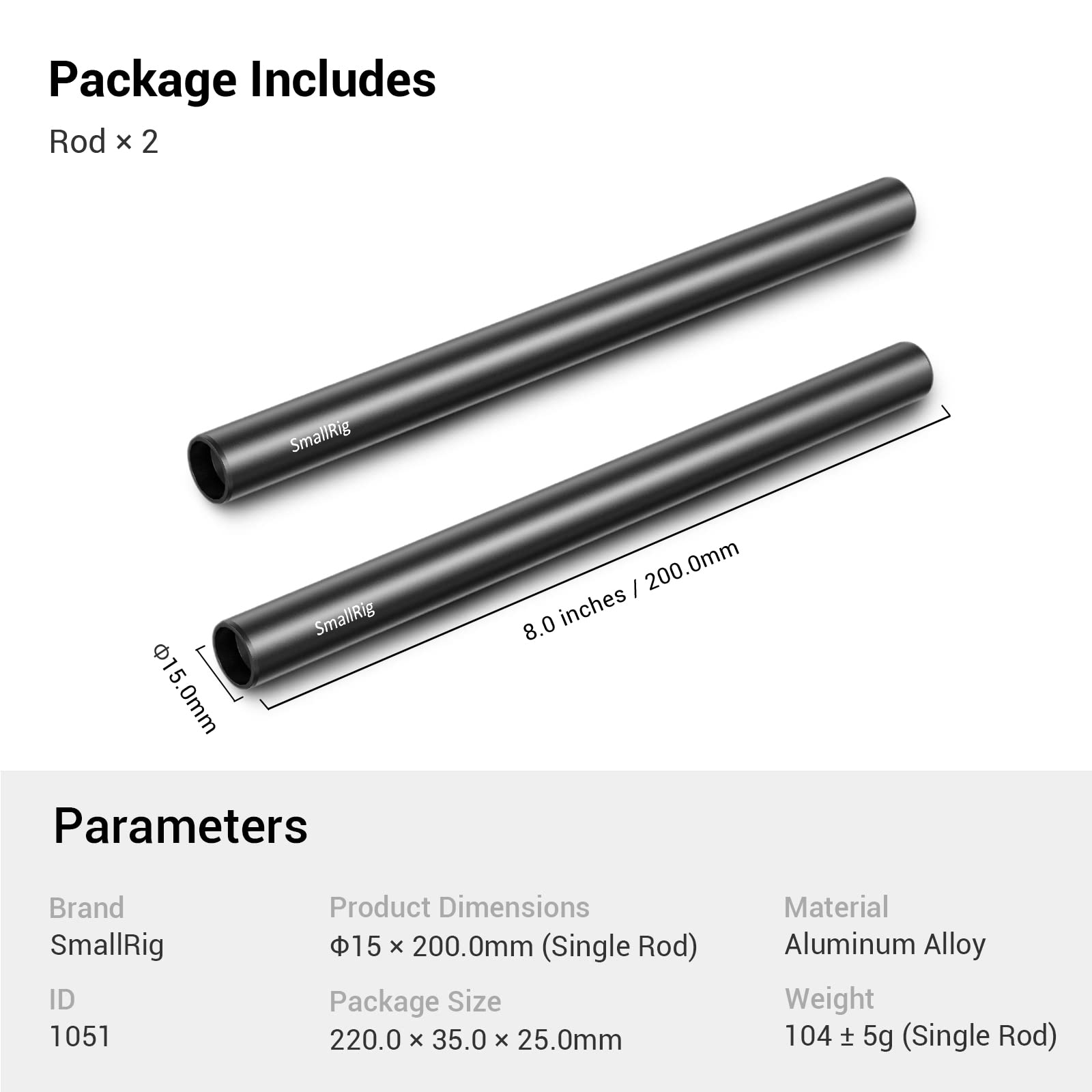 smallrig-15mm-rods-20cm-m12-aluminium-schwarz-2-st-ck-1051 image 7