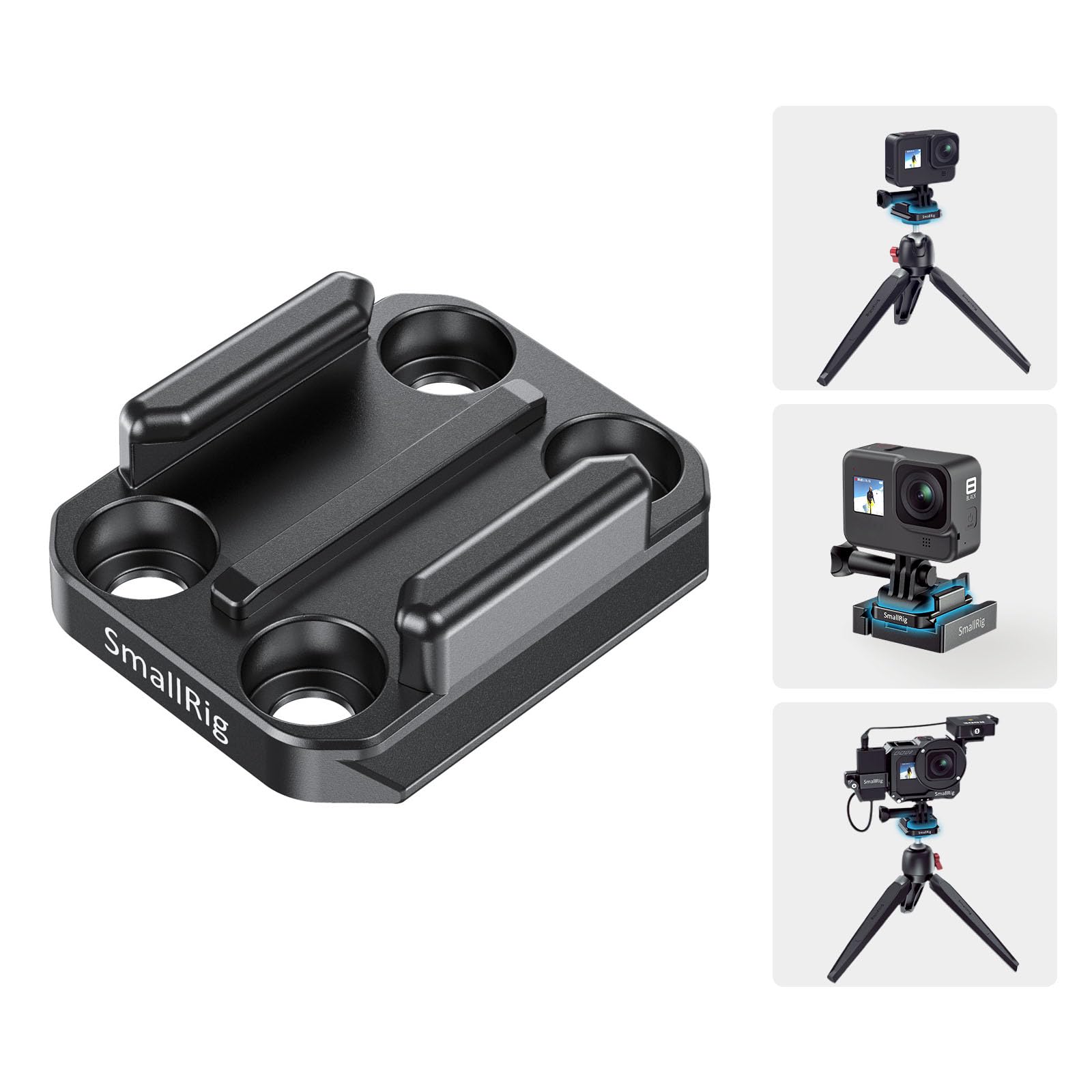smallrig-2668-action-cam-mount-adapter-aluminium-mit-arca-schnellwechselplatte image 1