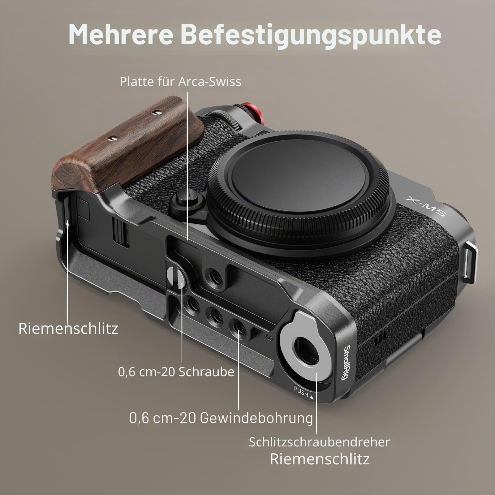 smallrig-5260-holzhandgriff-l-platte-f-r-fujifilm-x-m5-mit-arca-schnellwechselpl image 4