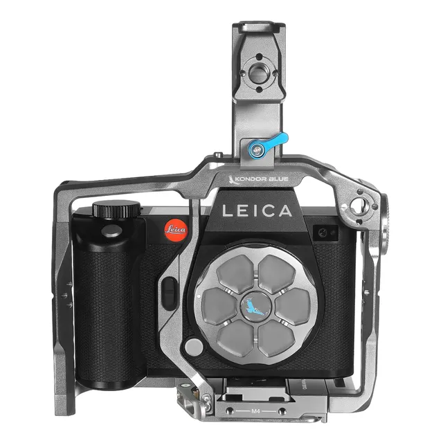 kondor-blue-leica-sl2s-sl2-sl-full-cage-mit-arca-qr-und-nato-schienen image 1