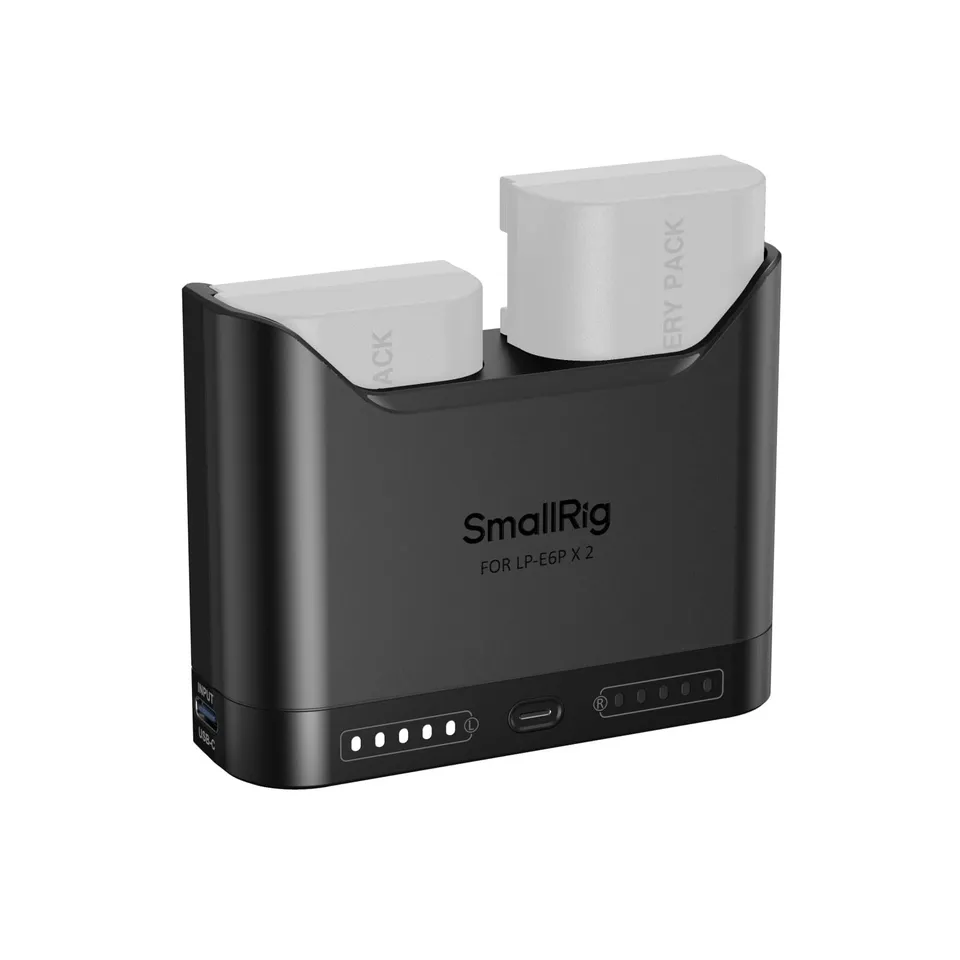 smallrig-akkuladeger-t-f-r-canon-lp-e6p-lp-e6nh-mit-22-5w-usb-c-dual-slot image 1