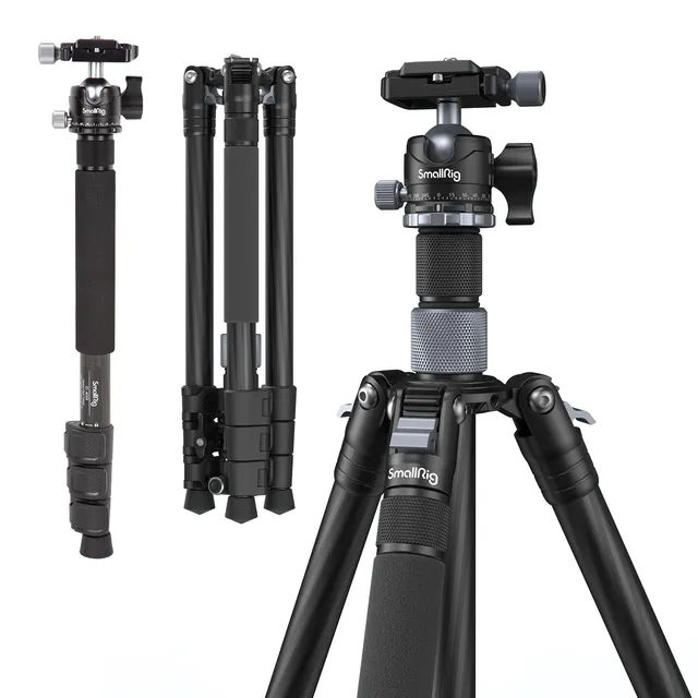 smallrig-4059-carbon-stativ-mit-mittels-ule-360-kugelkopf-und-einbeinstativ-12kg image 1
