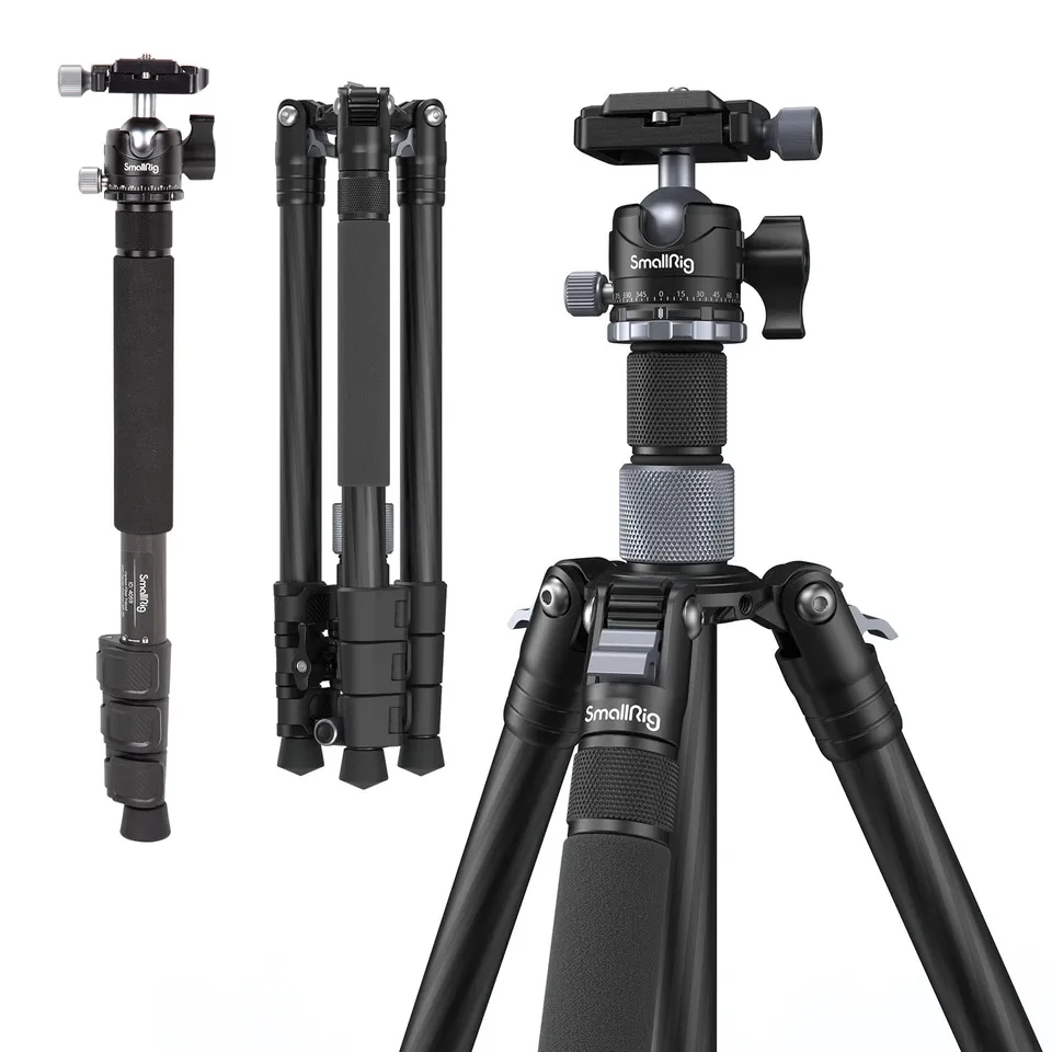 smallrig-4059-carbon-stativ-mit-mittels-ule-360-kugelkopf-und-einbeinstativ-12kg image 1