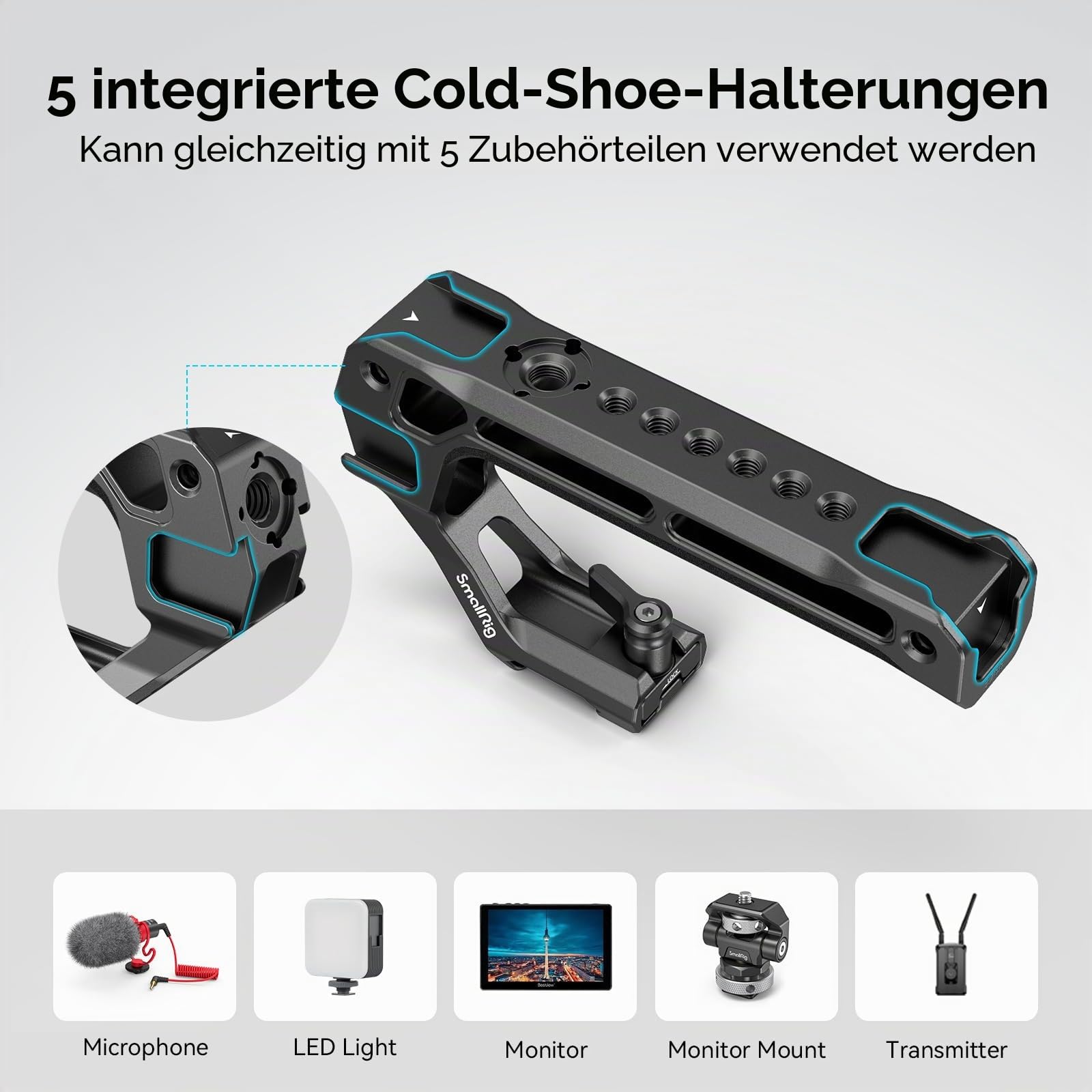 smallrig-3766-nato-top-handle-lite-griff-mit-5-kaltschuh-124-g image 4