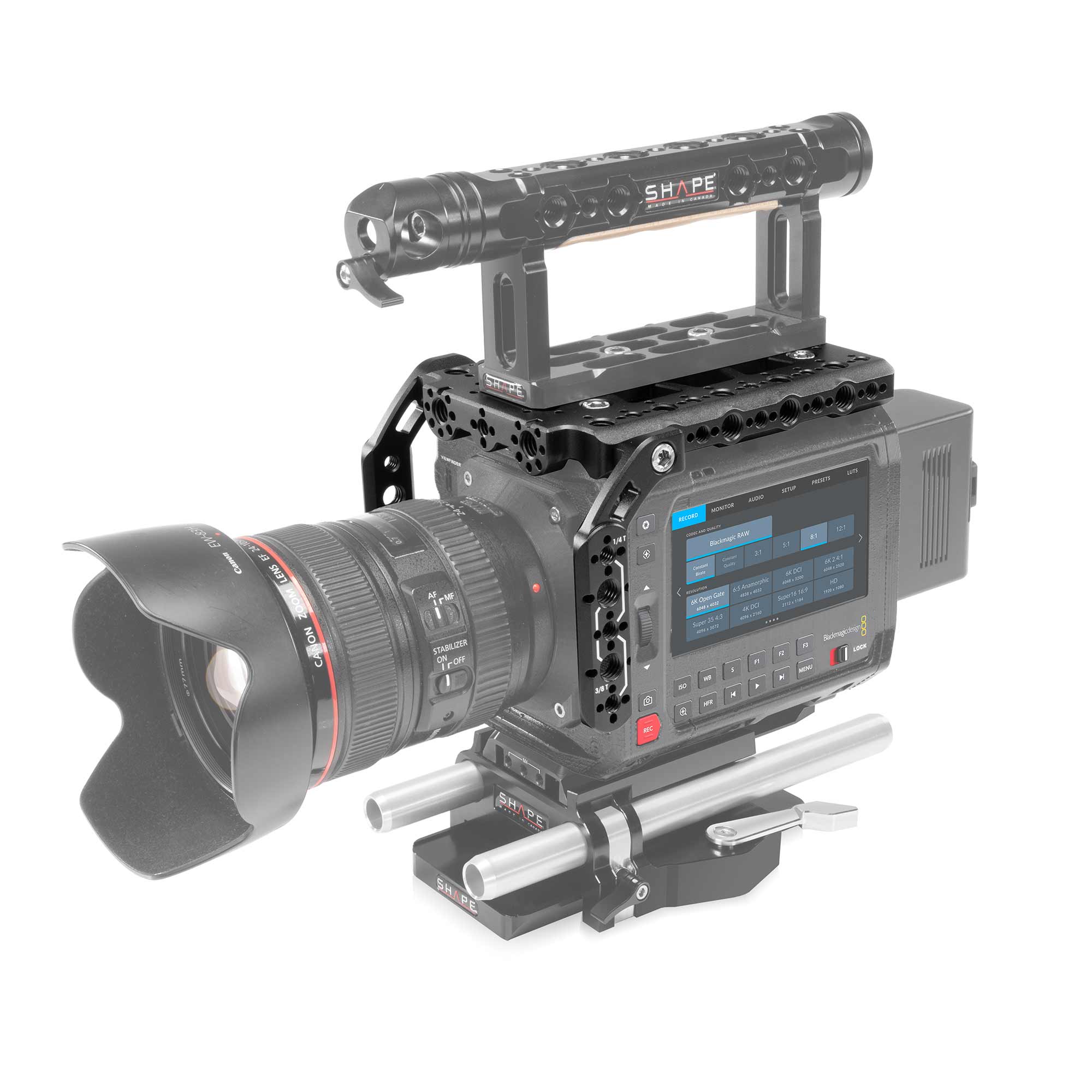 shape-kamera-cage-f-r-blackmagic-pyxis-6k-mit-top-plate-und-2-nato-side-arms image 1