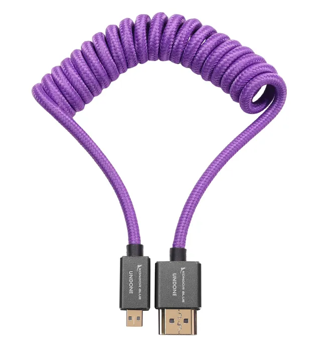 kondor-blue-gerald-undone-mk2-micro-hdmi-auf-hdmi-spiralkabel-12-24-lila image 1