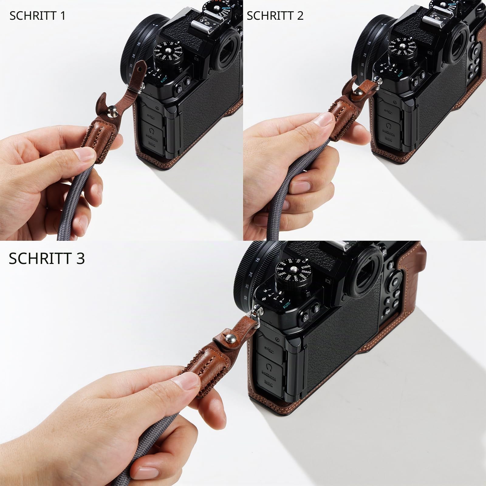 smallrig-5096-kamerataschen-set-aus-pu-leder-f-r-nikon-z-f-braun-mit-griff-und-s image 7