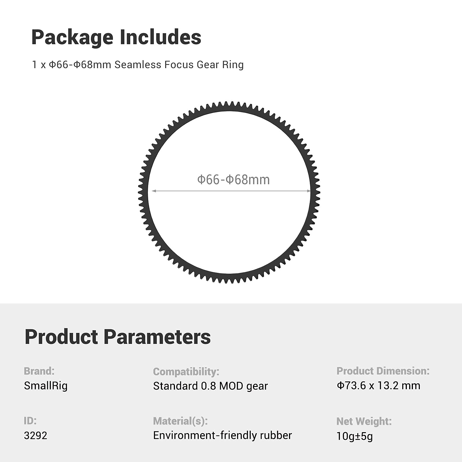 smallrig-3292-seamless-fokus-zahnrad-ring-66-68-mm-m0-8-follow-focus image 5