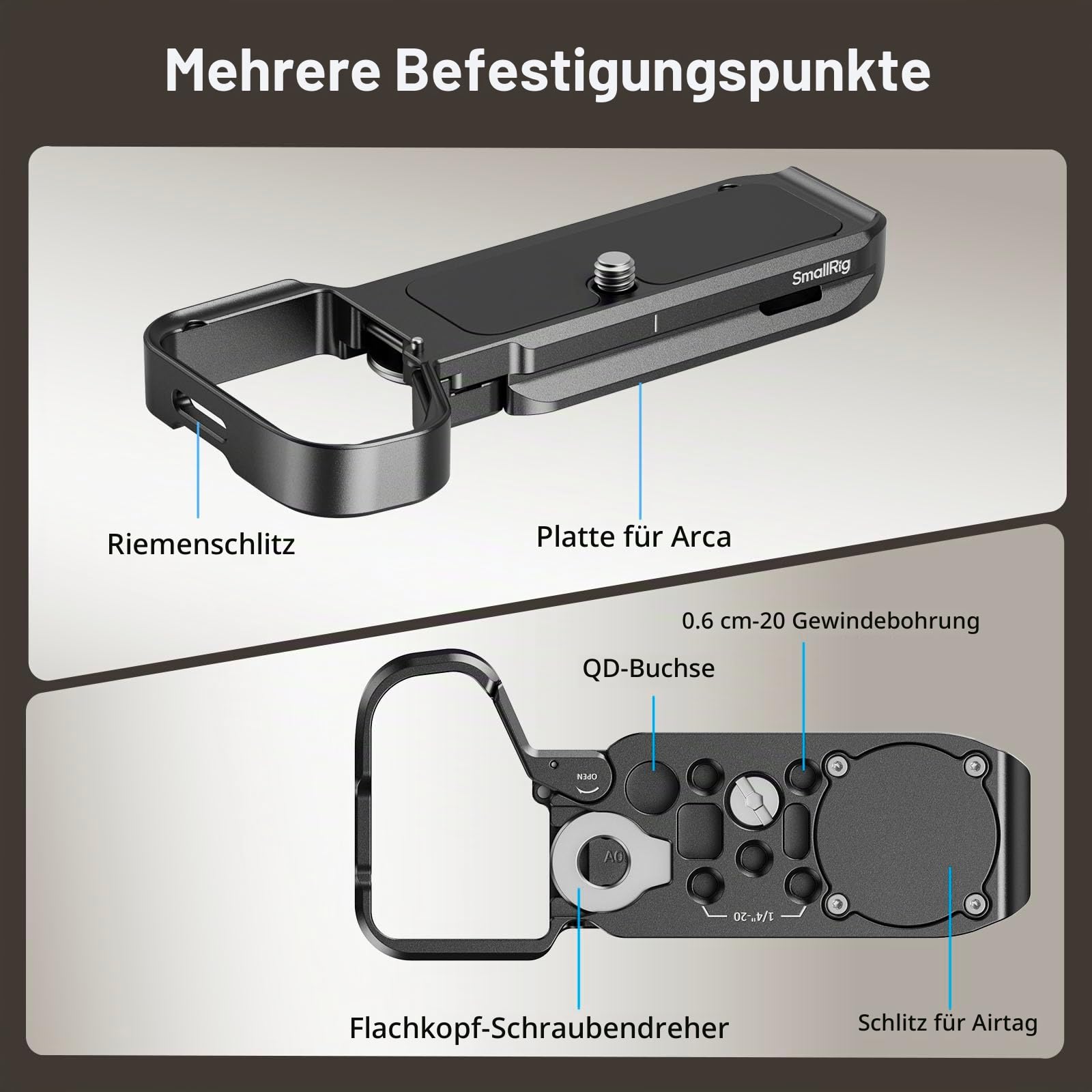 smallrig-5481-grundplatte-mit-airtag-slot-f-r-sony-alpha-7c-ii-7cr image 5