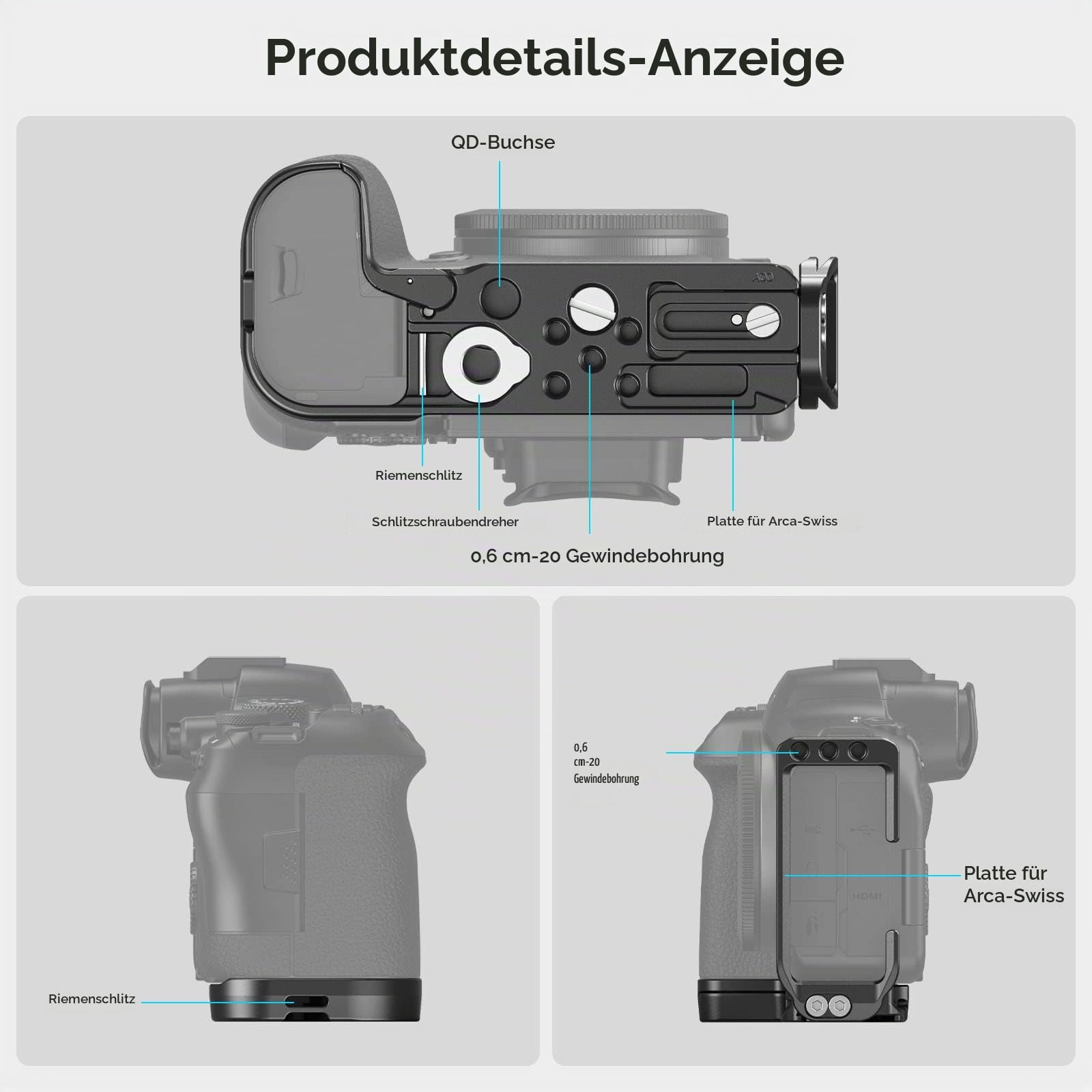 smallrig-quick-release-l-bracket-4160b-f-r-canon-r6-mark-ii-r6-r5-r5-c-arca image 4