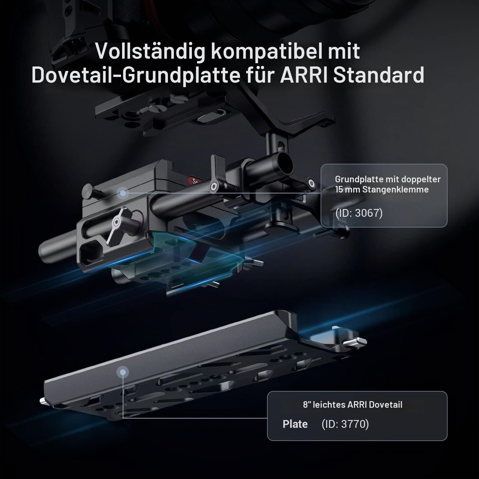 smallrig-3770-8-dovetail-plate-f-r-arri-mit-20kg-traglast image 3