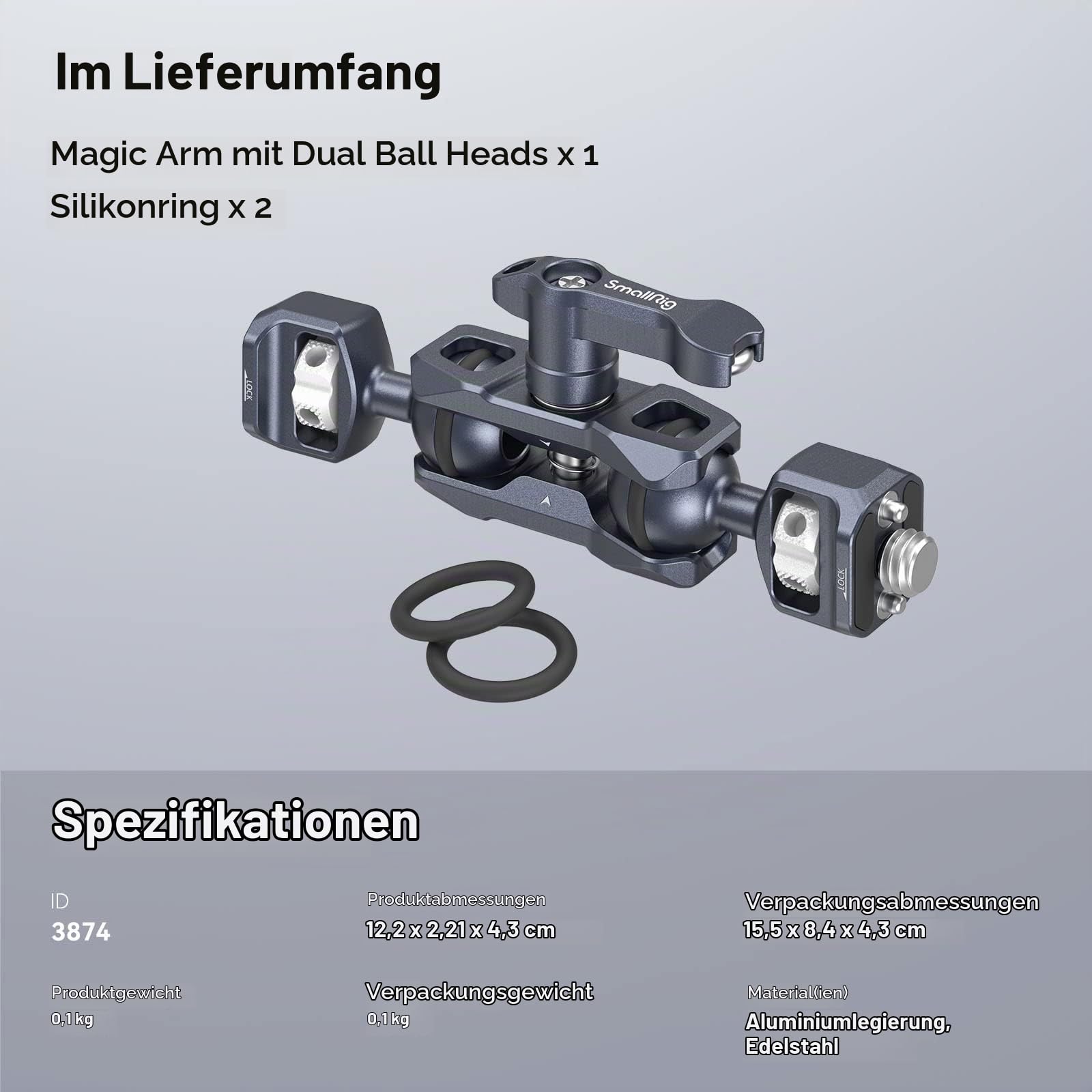 smallrig-magic-arm-3874-360-gelenkarm-5-5kg-mit-arri-3-8-und-1-4-20 image 7