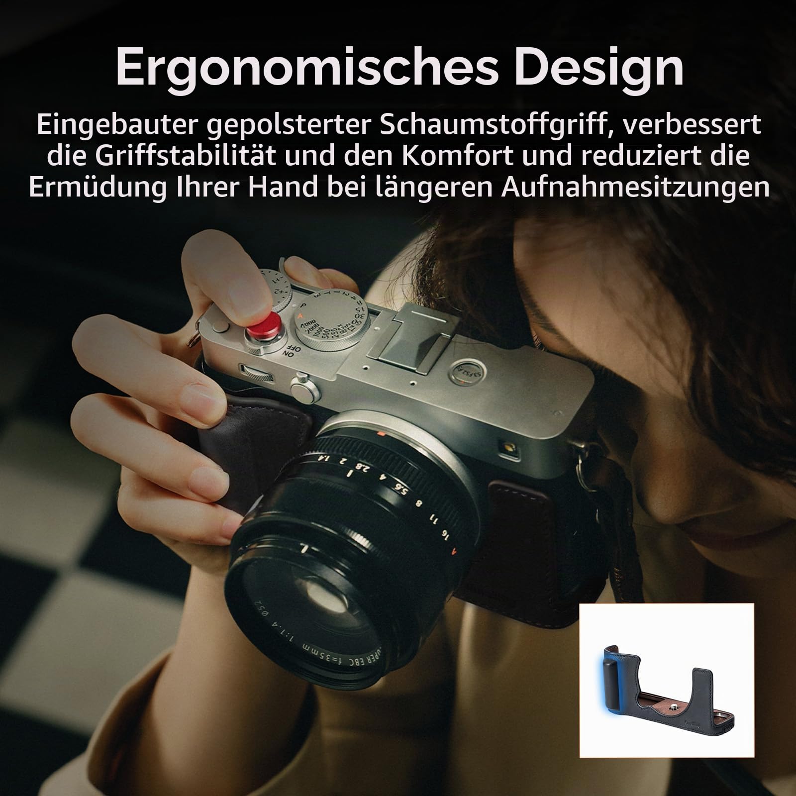 smallrig-5450-echtleder-taschenset-halbcase-schwarz-f-r-fujifilm-x-e5-mit-schult image 4