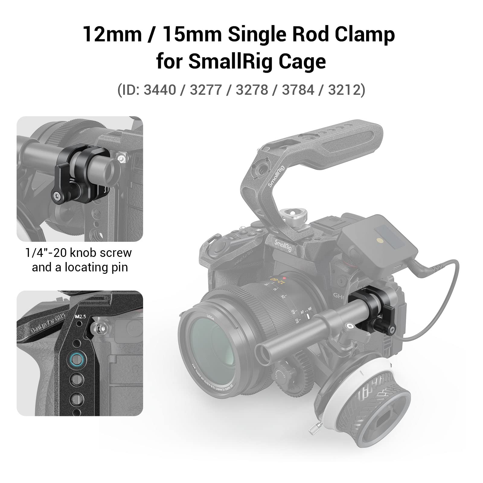 smallrig-12mm-15mm-single-rod-clamp-einzelstangenklemme-f-r-cage image 3