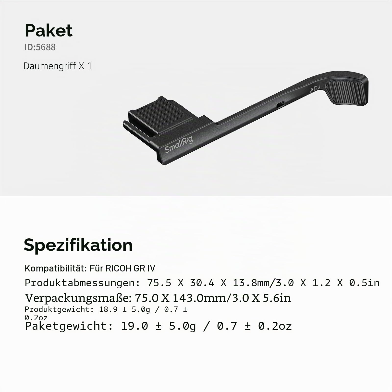 smallrig-5688-thump-grip-daumengriff-mit-blitzschuhabdeckung-f-r-ricoh-gr-iv-sch image 7