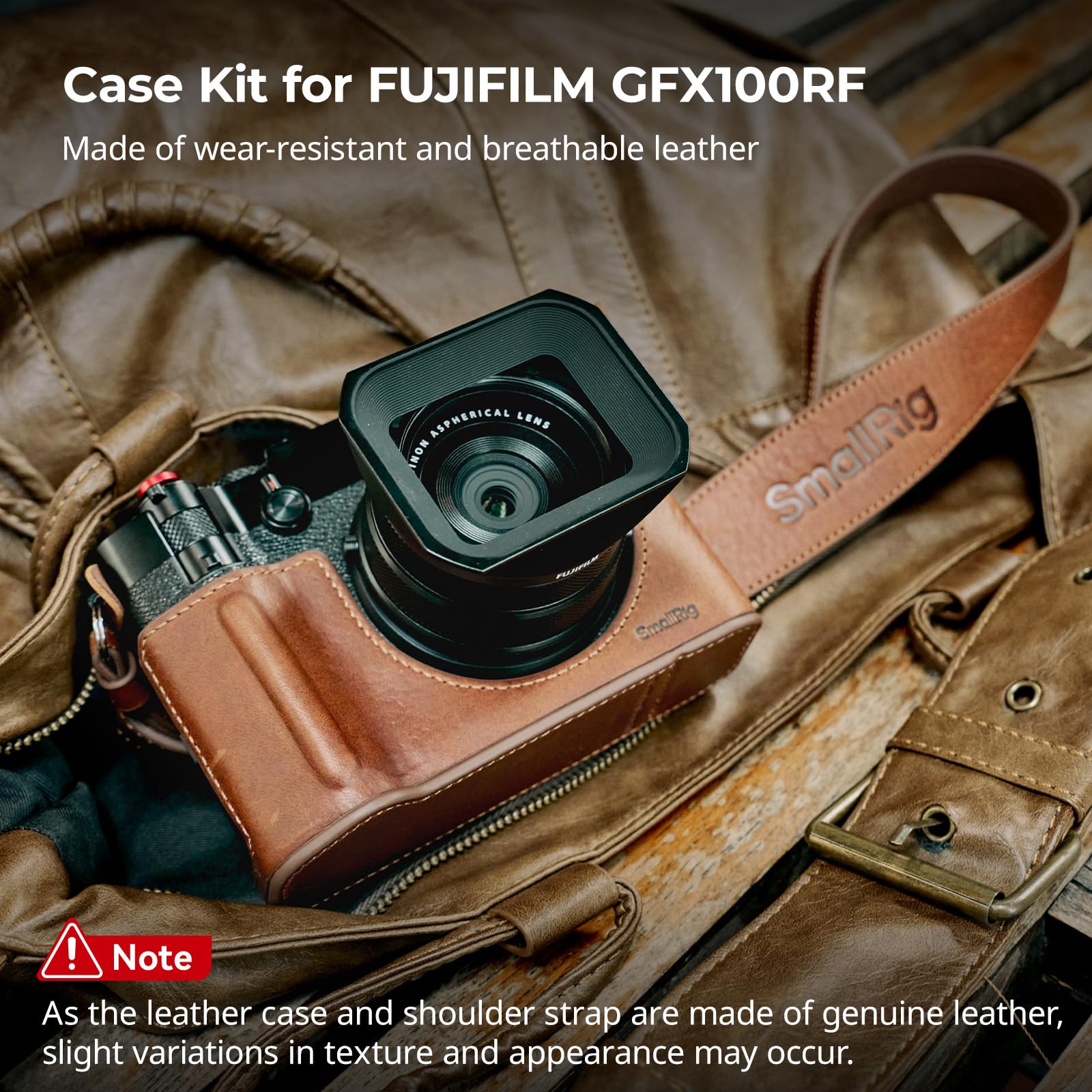 smallrig-5268-leder-set-braun-f-r-fujifilm-gfx100rf-mit-tasche-griff-und-schulte image 2