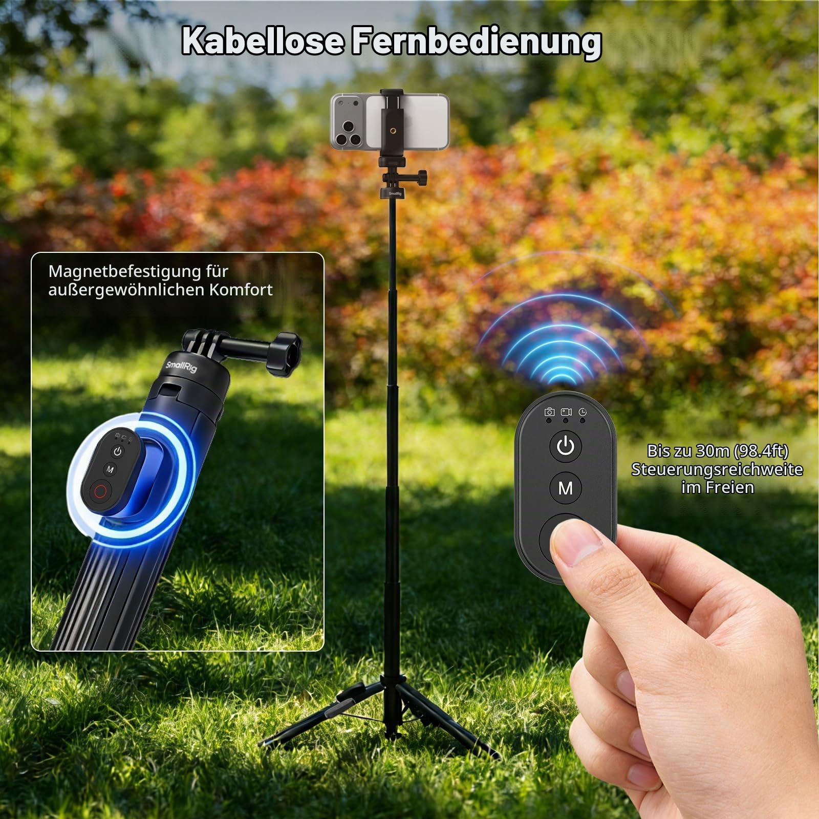 smallrig-5464-selfie-stick-stativ-150-cm-mit-fernbedienung image 6