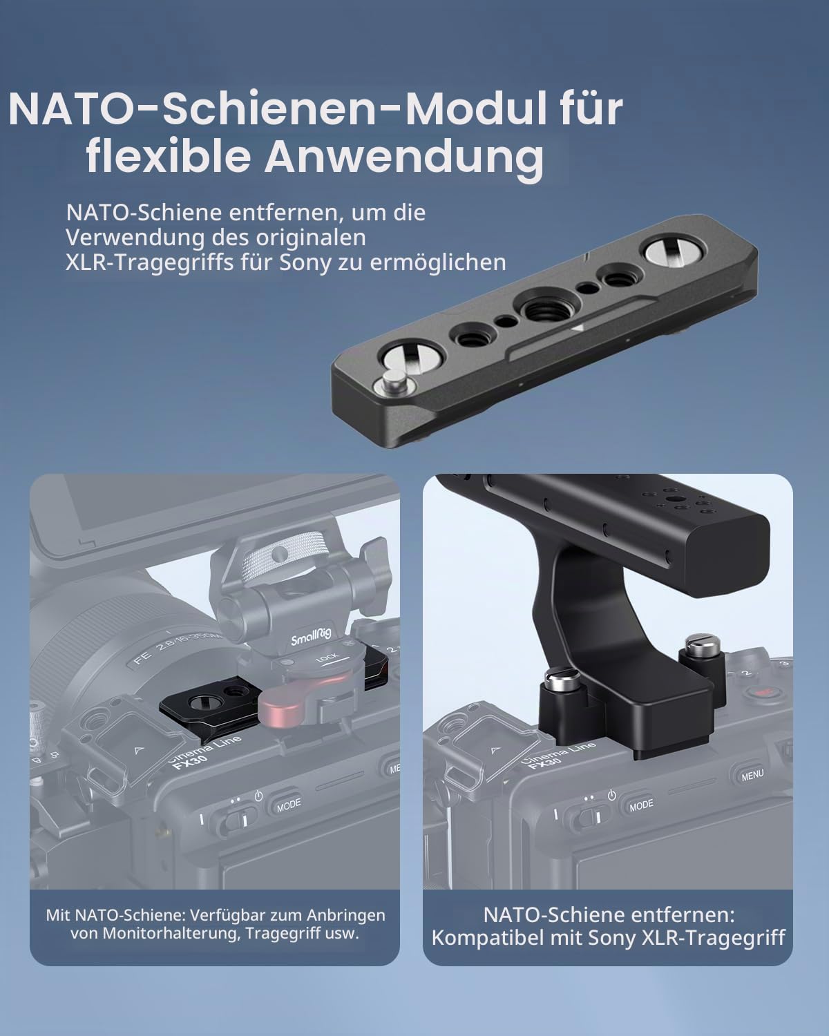 smallrig-5823-cage-kit-f-r-sony-fx3-fx30-mit-v-mount-platte image 7