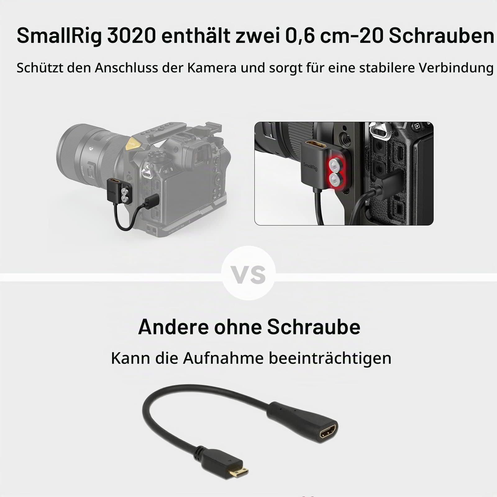 smallrig-3020-ultra-slim-4k-adapterkabel-mini-hdmi-male-auf-hdmi-female-14cm image 3