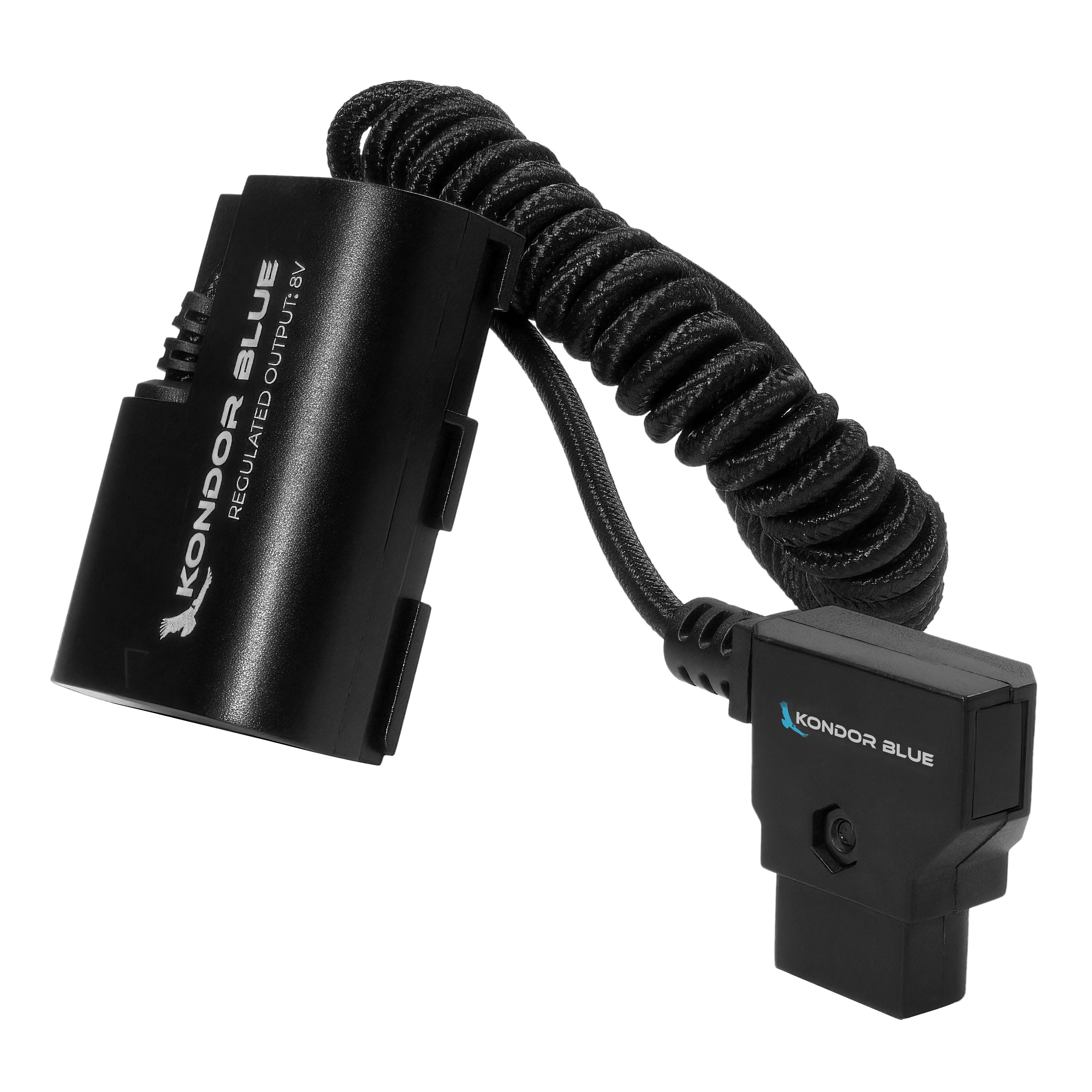 kondor-blue-d-tap-auf-canon-lp-e6-nh-dummy-batterie-kabel-spiral image 8