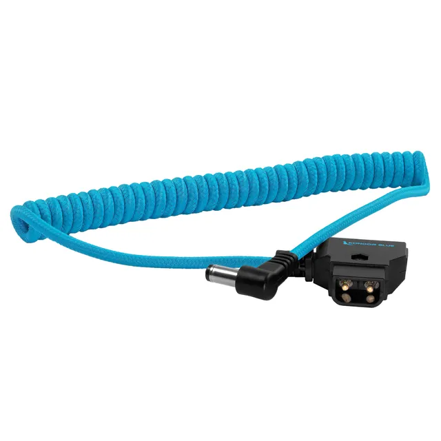 kondor-blue-spiralkabel-d-tap-auf-dc-5-5x2-5mm-winkel-f-r-canon-c70-atomos image 1