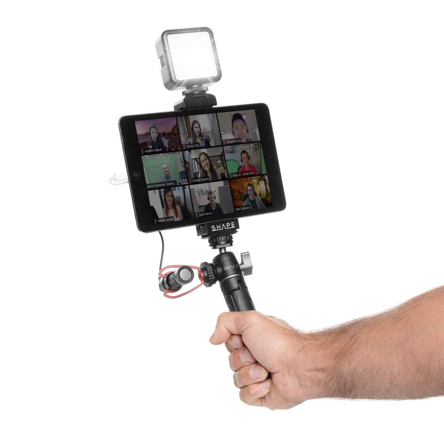 shape-vlogging-kit-f-r-ipad-mit-tripod-griff-led-und-mikrofon image 2