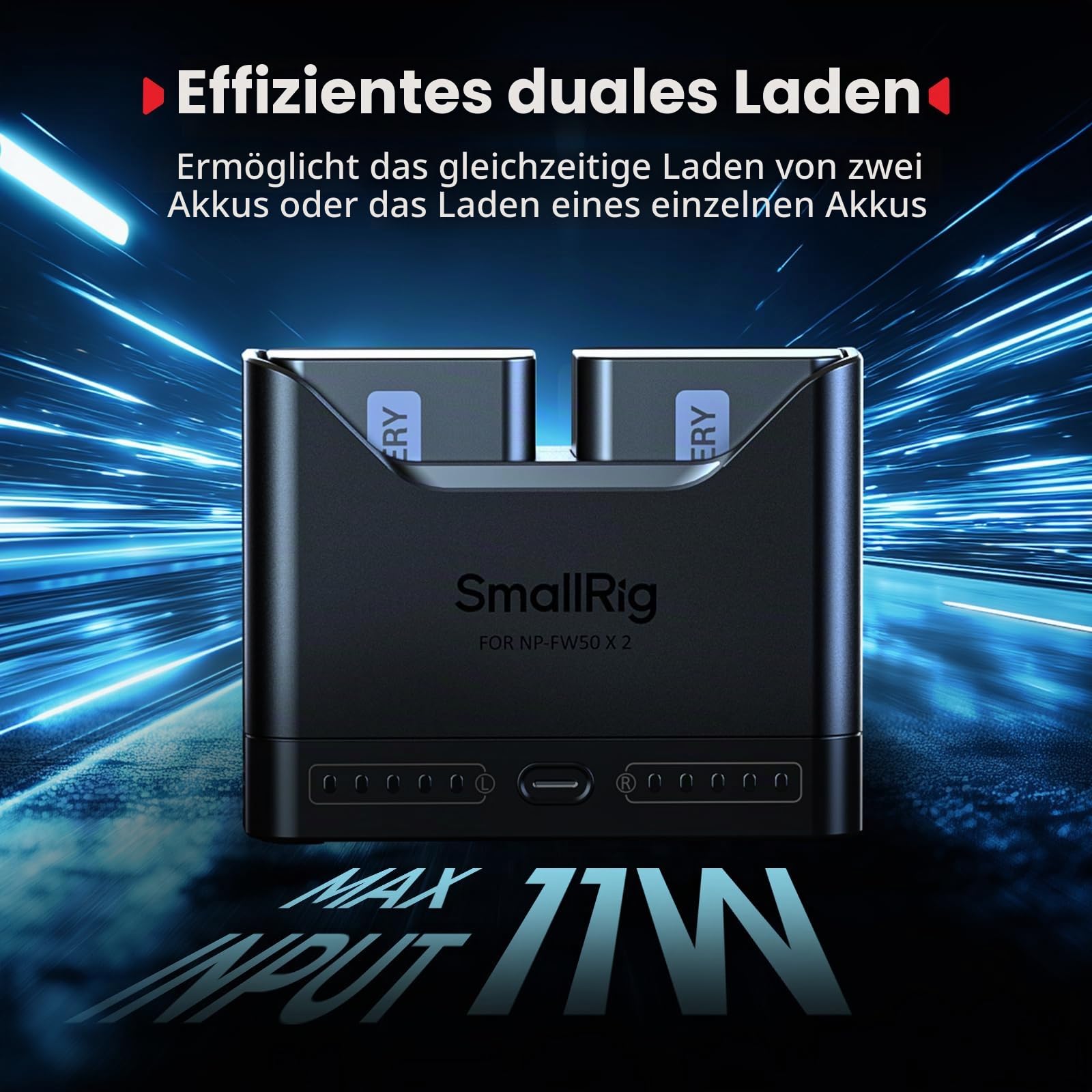 smallrig-np-fw50-akkuladeger-t-5493-dual-slot-usb-c-ladeger-t-f-r-sony image 2