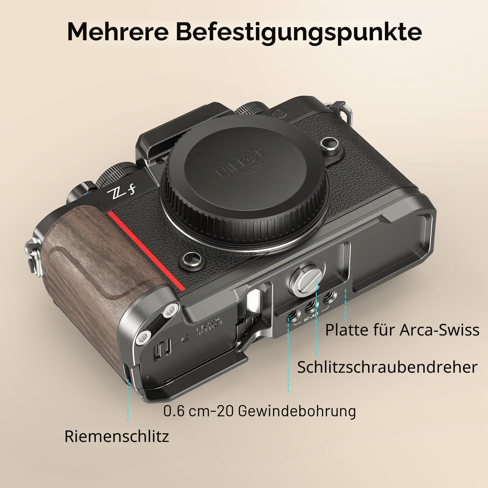 smallrig-4801-holzhandgriff-l-griff-f-r-nikon-z-f-mit-arca-platte image 6