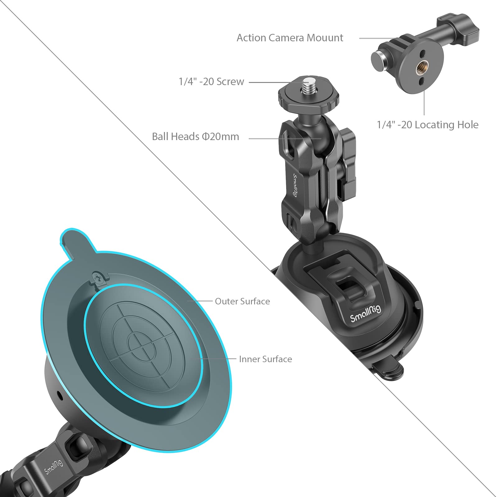 smallrig-saugnapf-halterung-auto-mount-mit-360-kugelkopf image 4
