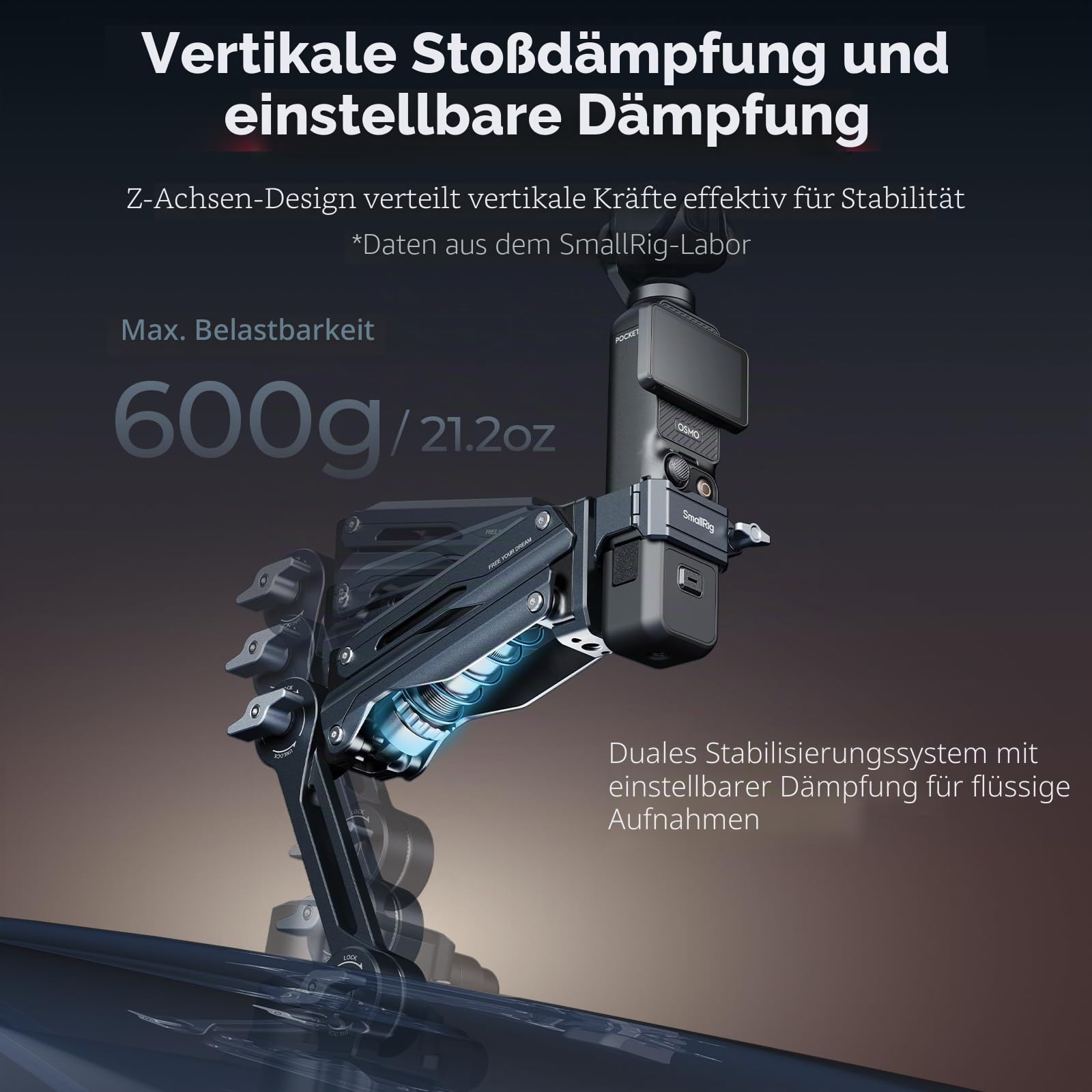 smallrig-5123-mini-sto-d-mpferarm-mit-4-zoll-saugnapf-f-r-actioncams image 2