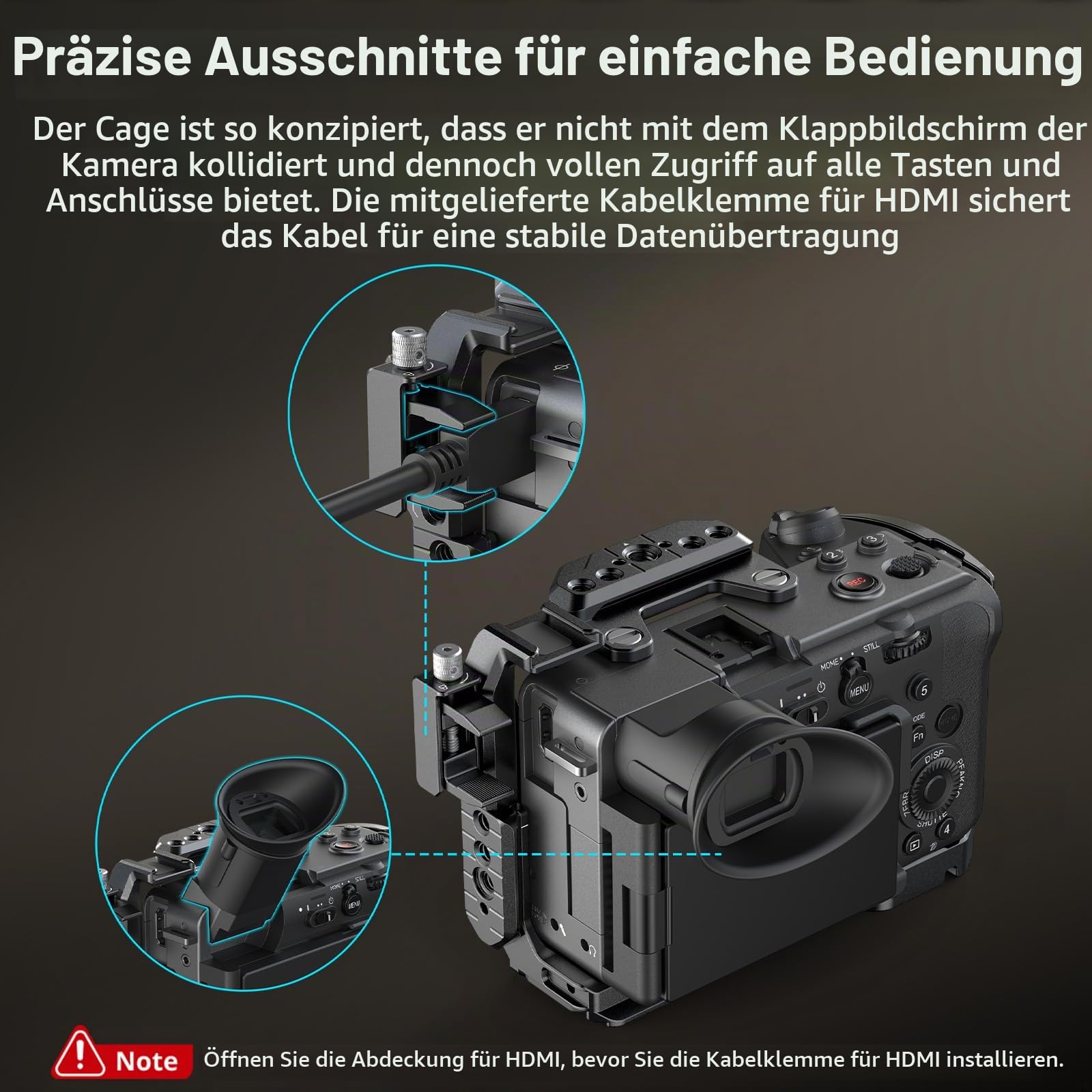 smallrig-5587-hawklock-kamerak-fig-cage-f-r-sony-fx2-mit-arca-platte-und-hdmi-kl image 6