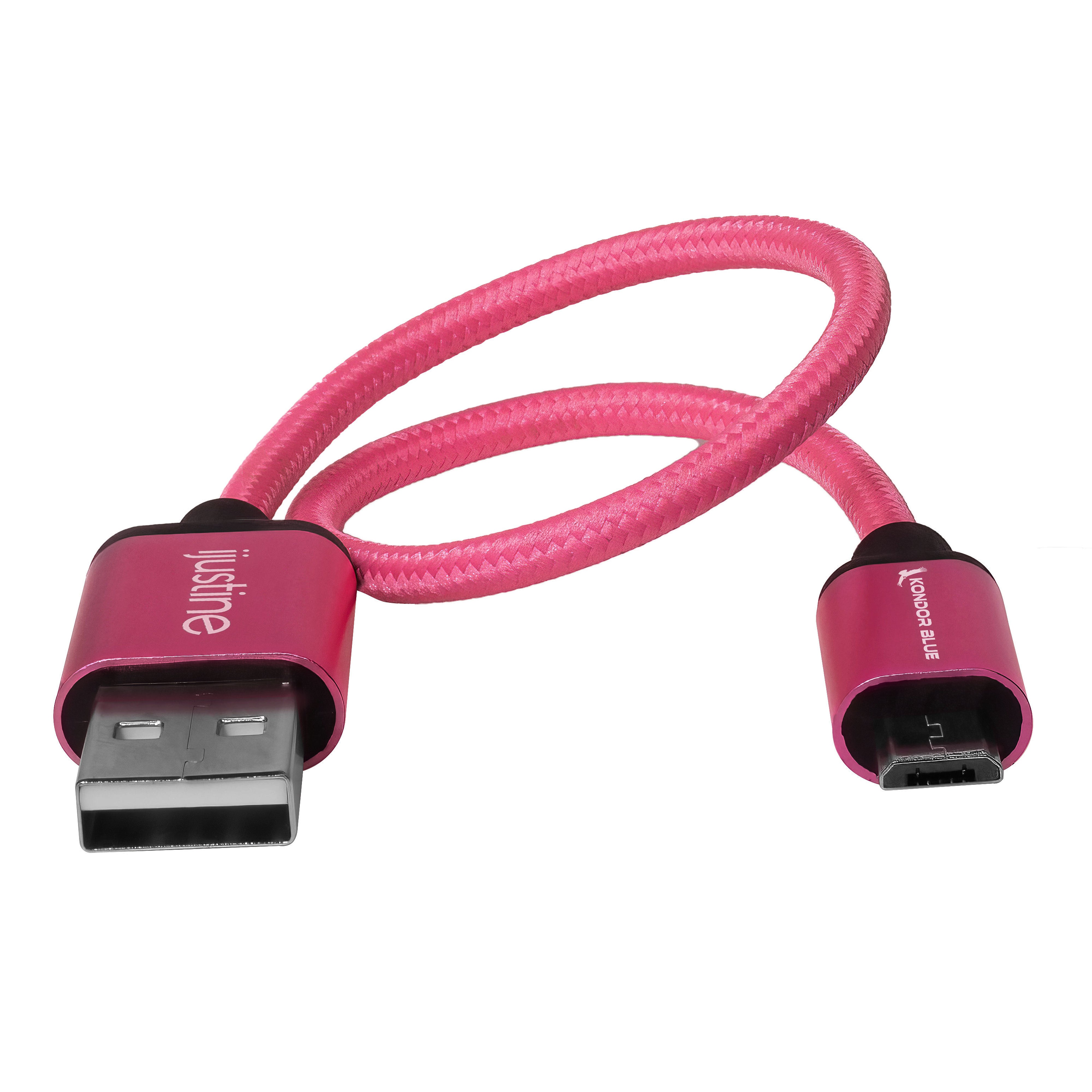 kondor-blue-ijustine-pink-usb-a-zu-micro-usb-kabel-ladekabel image 4