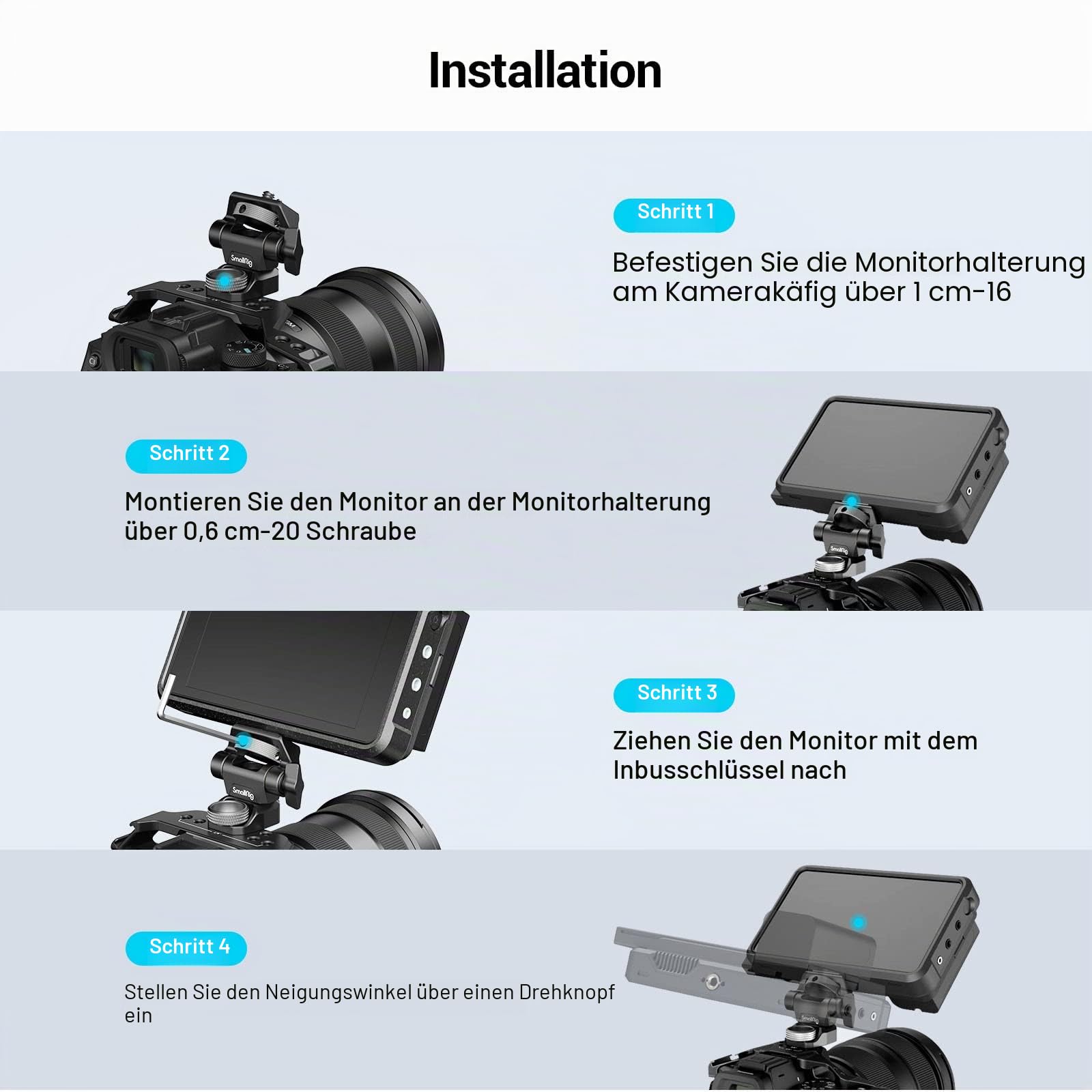 smallrig-monitor-mount-2903b-mit-3-8-arri-schraube-f-r-5-und-7-monitore image 6