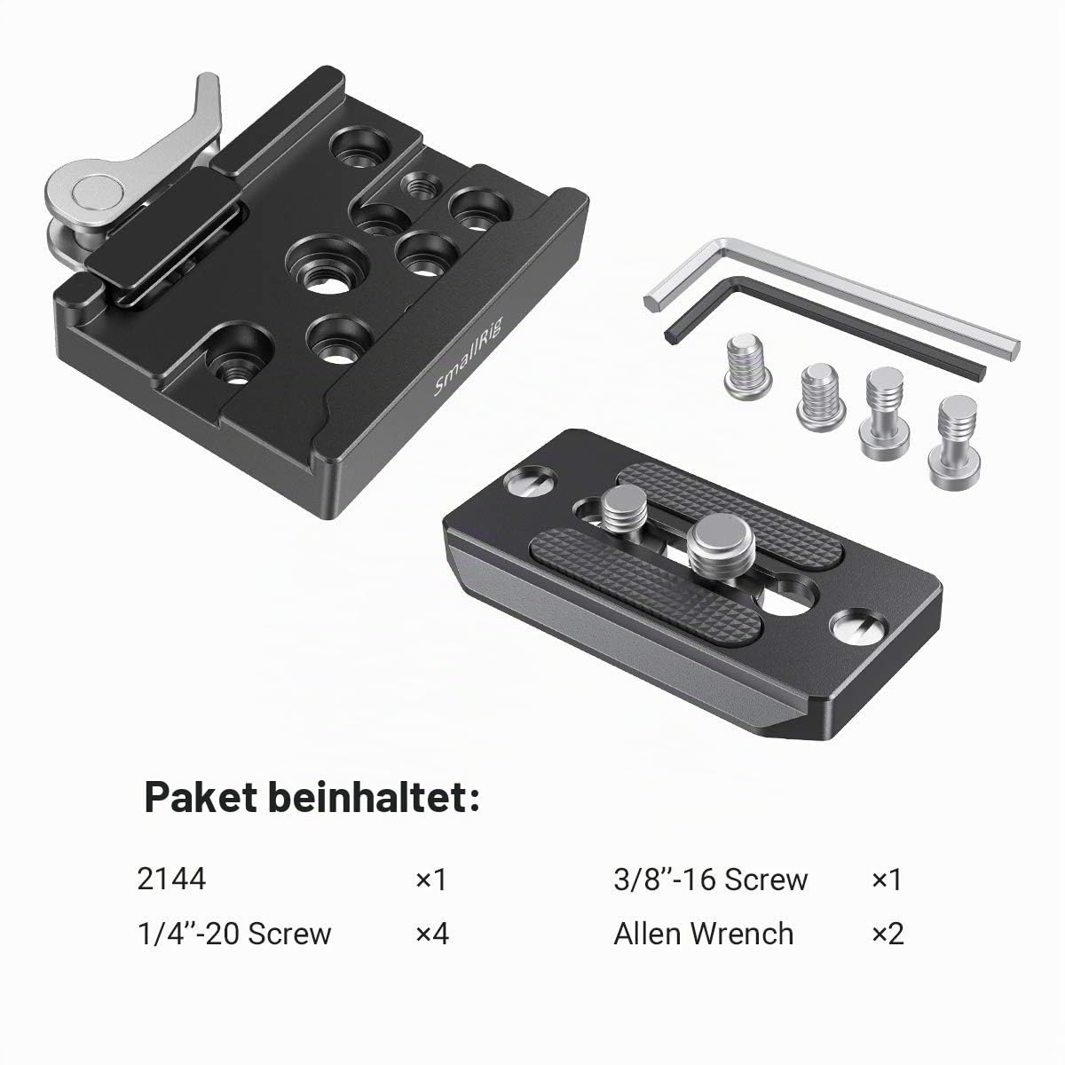 smallrig-quick-release-klemme-und-platte-f-r-arca-swiss-standard-2144b-mit-hebel image 8
