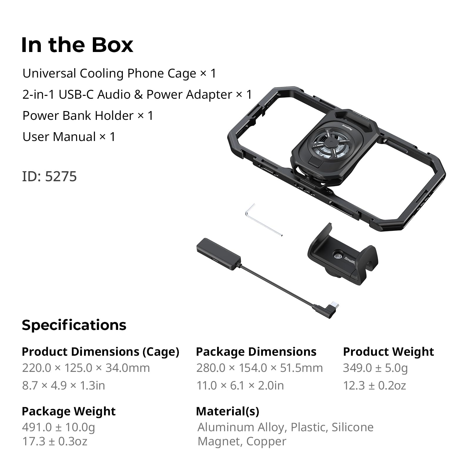 smallrig-5275-universal-hyper-chill-k-hl-cage-f-r-smartphones-64-79-mm-mit-15w-k image 8