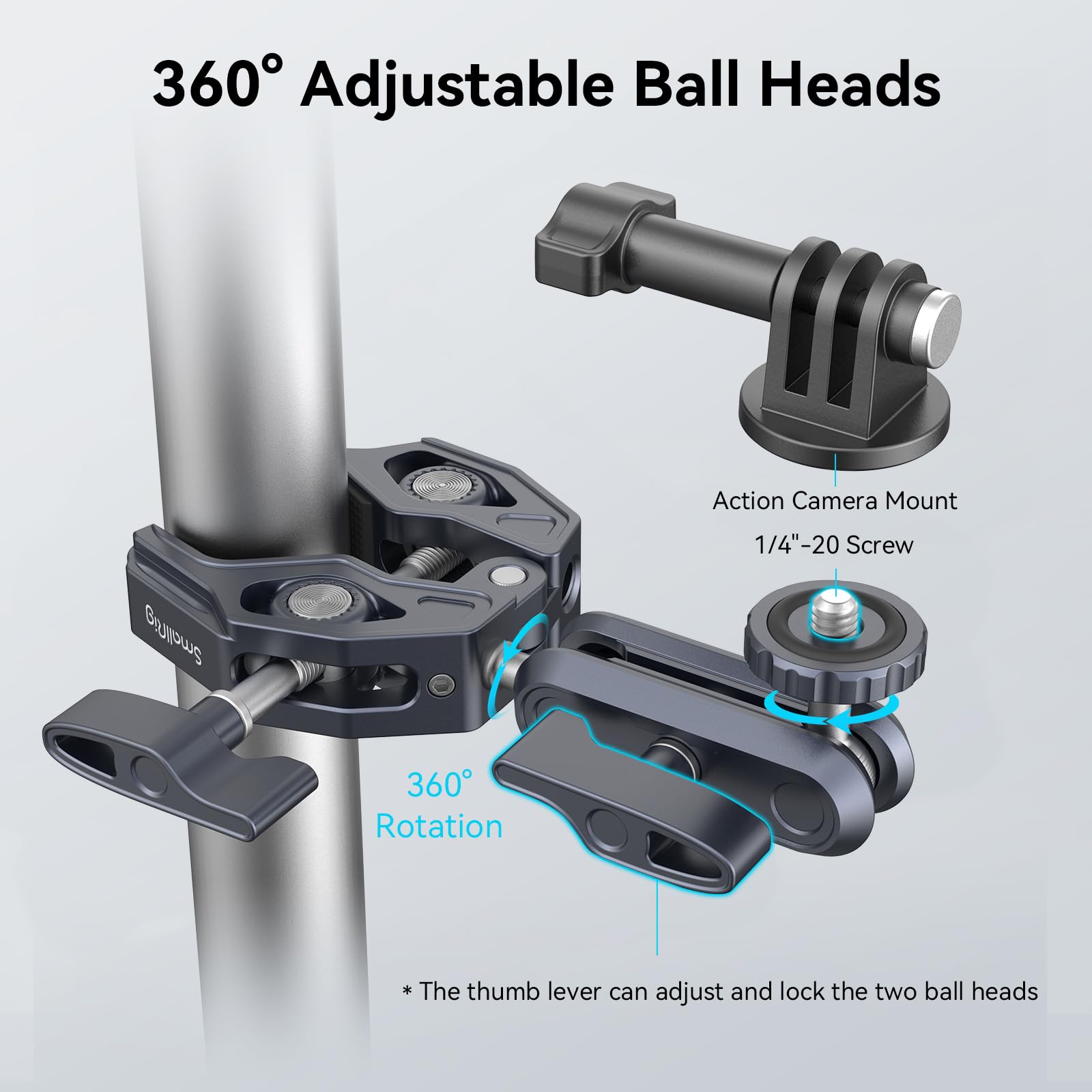 smallrig-super-clamp-mit-ballhead-magic-arm-und-action-adapter image 3