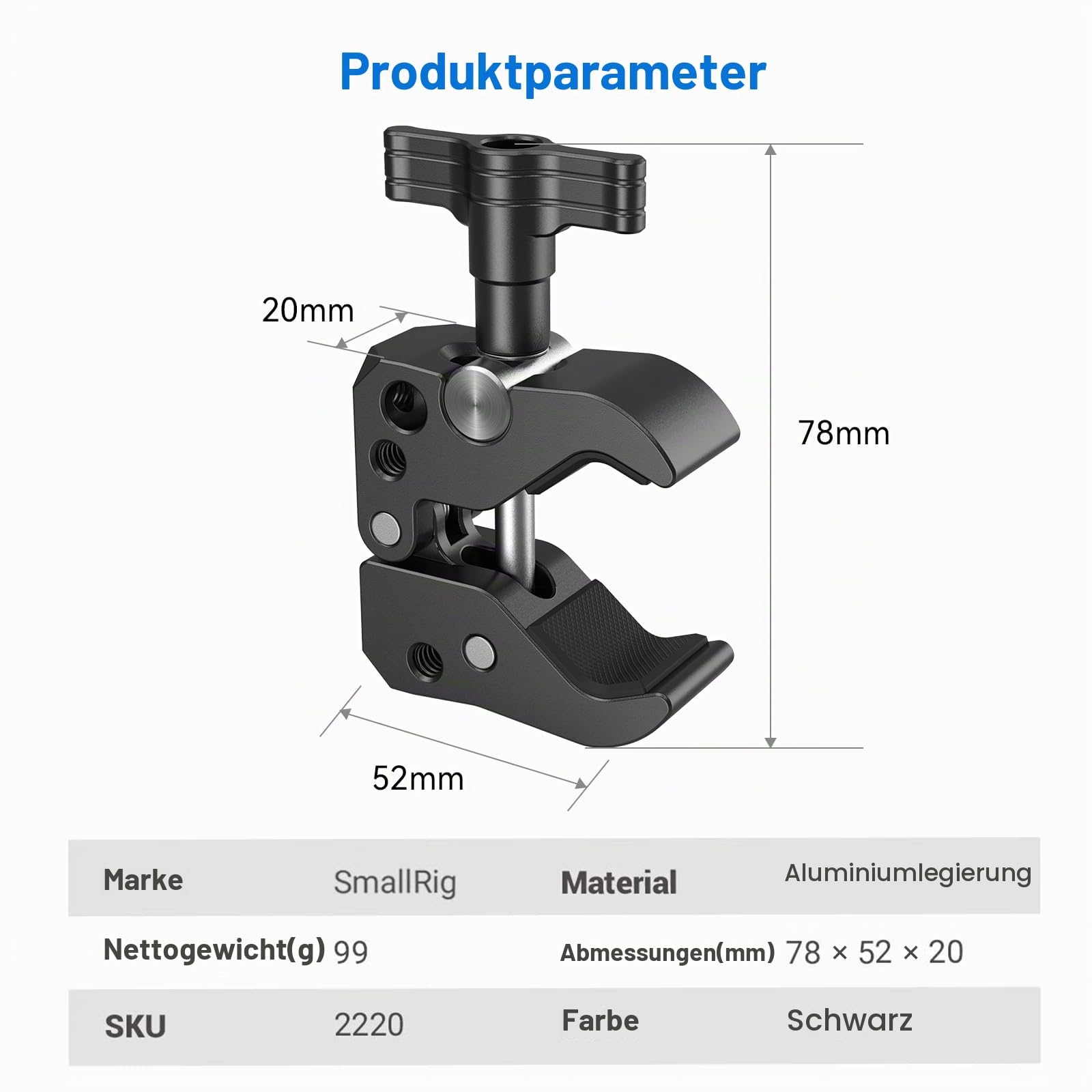 smallrig-super-clamp-2220-klemme-10-55-mm image 6