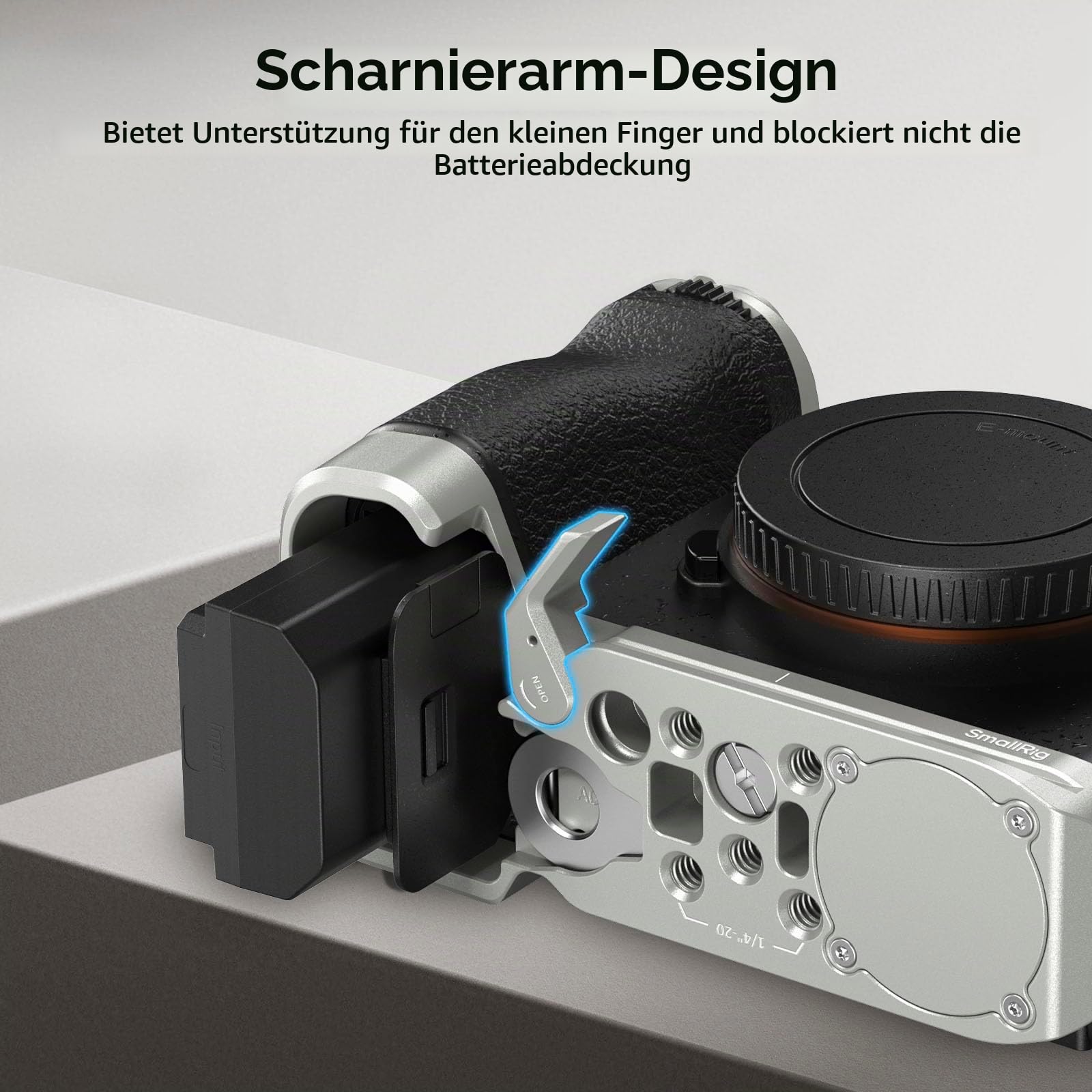 smallrig-grundplatte-5482-f-r-sony-alpha-7c-ii-7cr-mit-airtag-slot-silber image 4